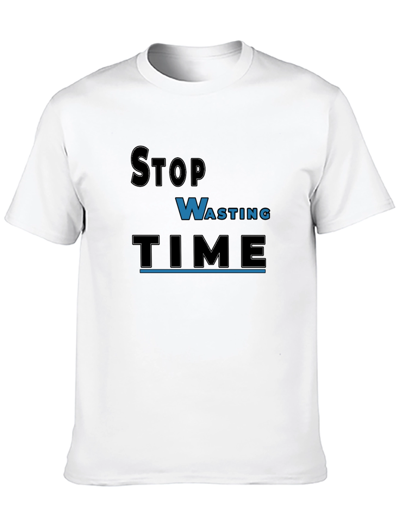 Stop Wasting Time Graphic Tee - Black