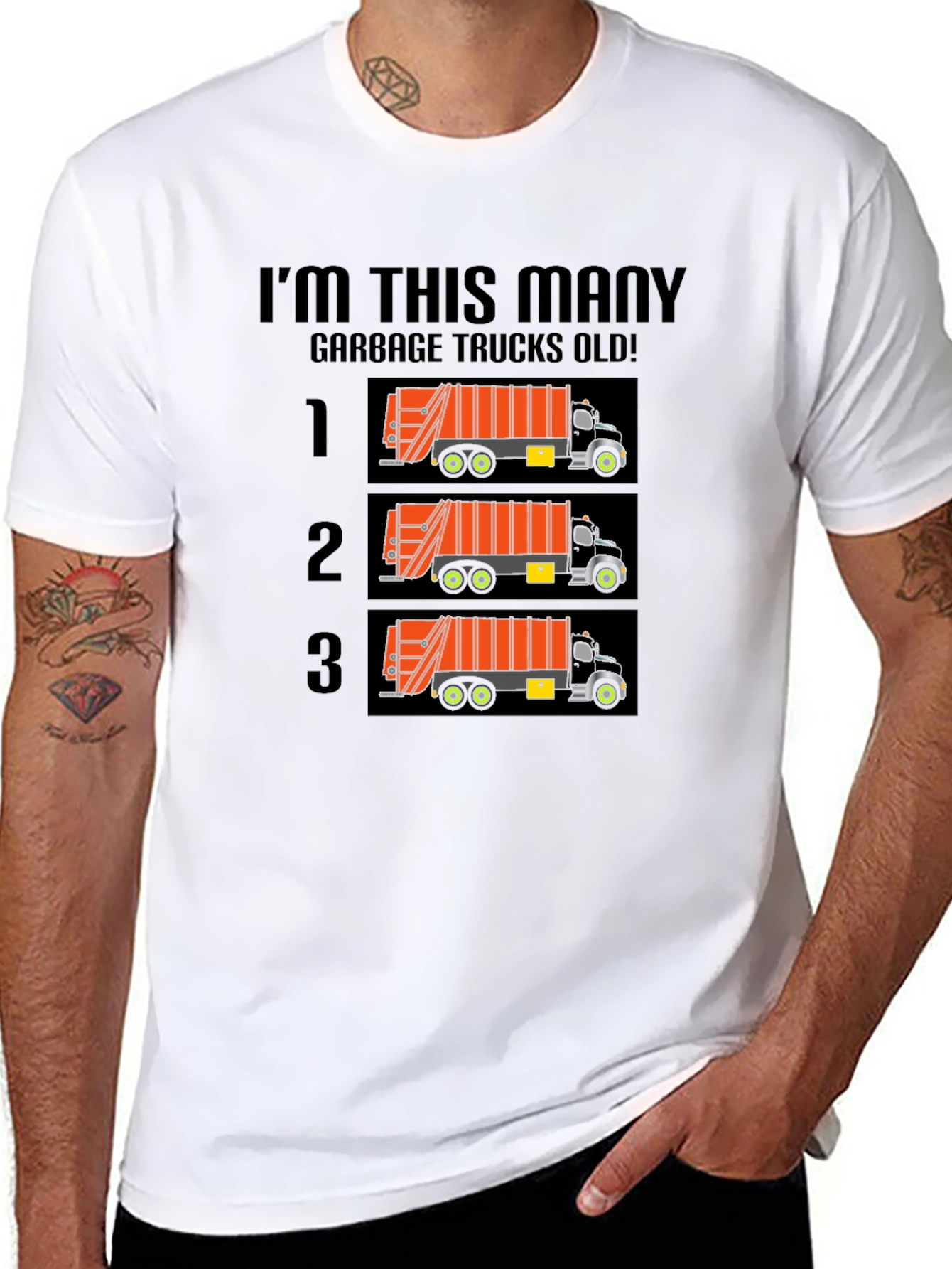 Funny Garbage Truck Birthday T-Shirt