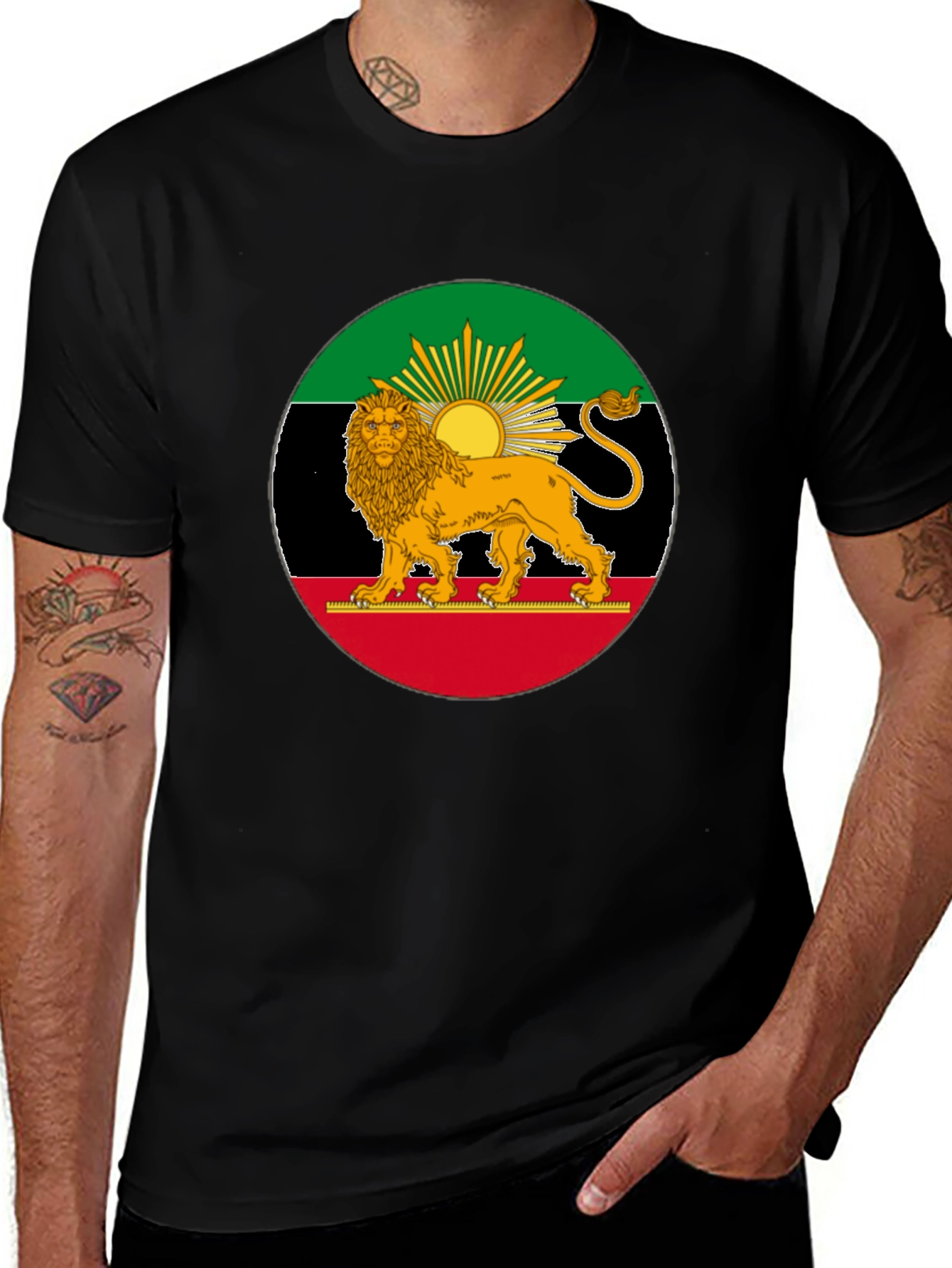 Lion Flag Black T-Shirt