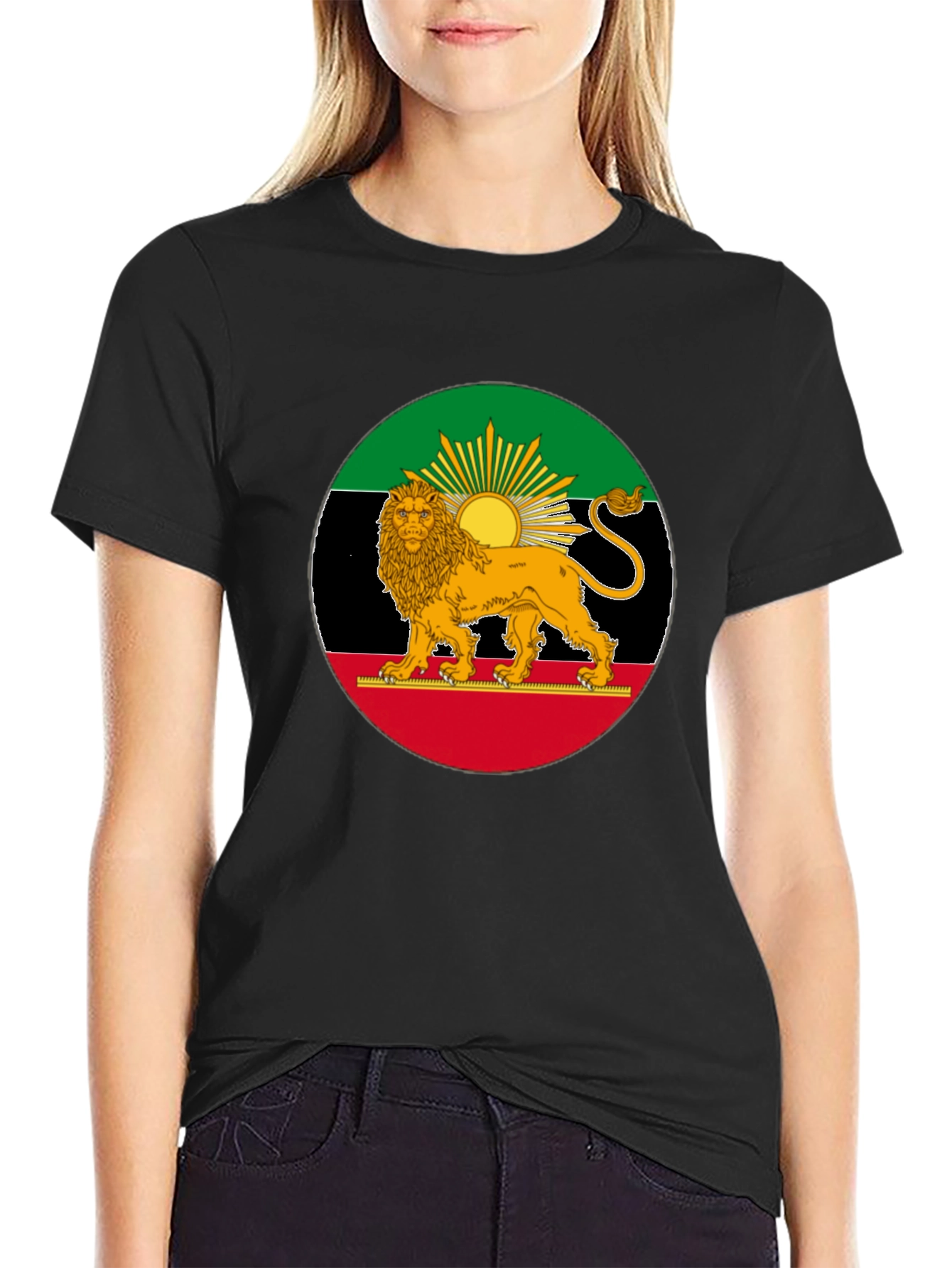 Lion Flag Black T-Shirt