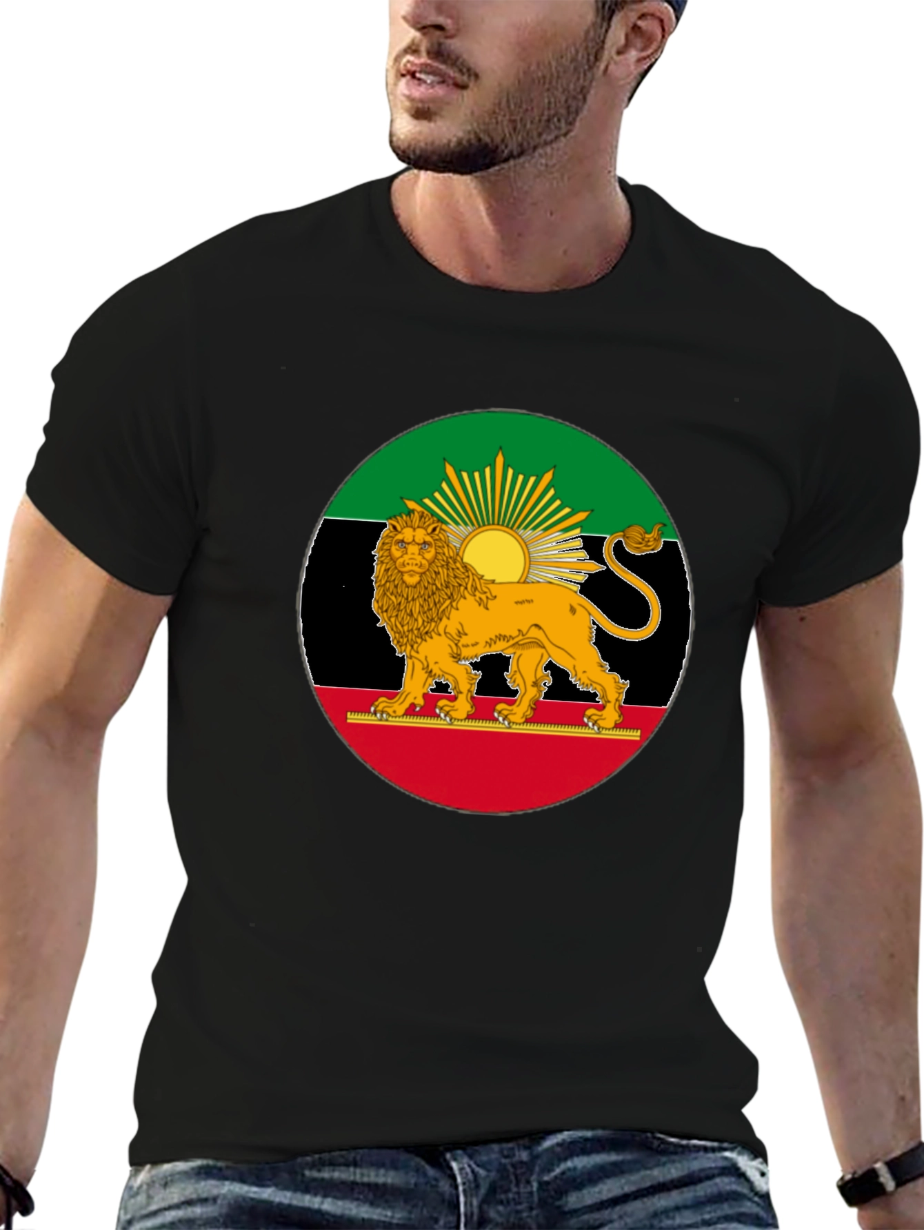 Lion Flag Black T-Shirt