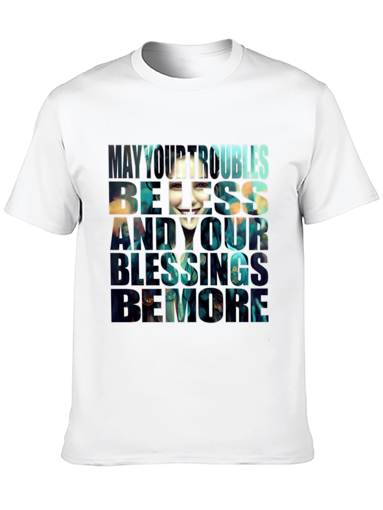 Inspirational Graphic T-Shirt - Blessings Design