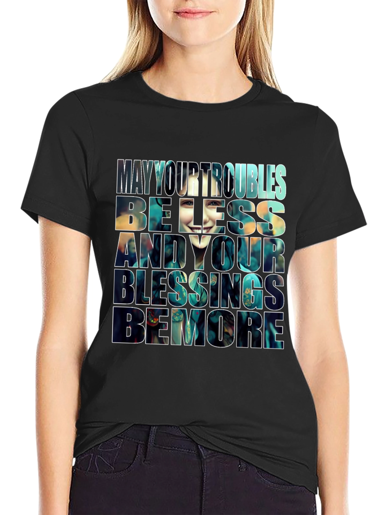 Inspirational Graphic T-Shirt - Blessings Design