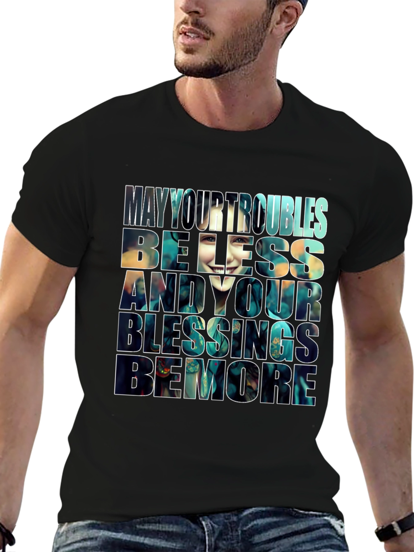 Inspirational Graphic T-Shirt - Blessings Design