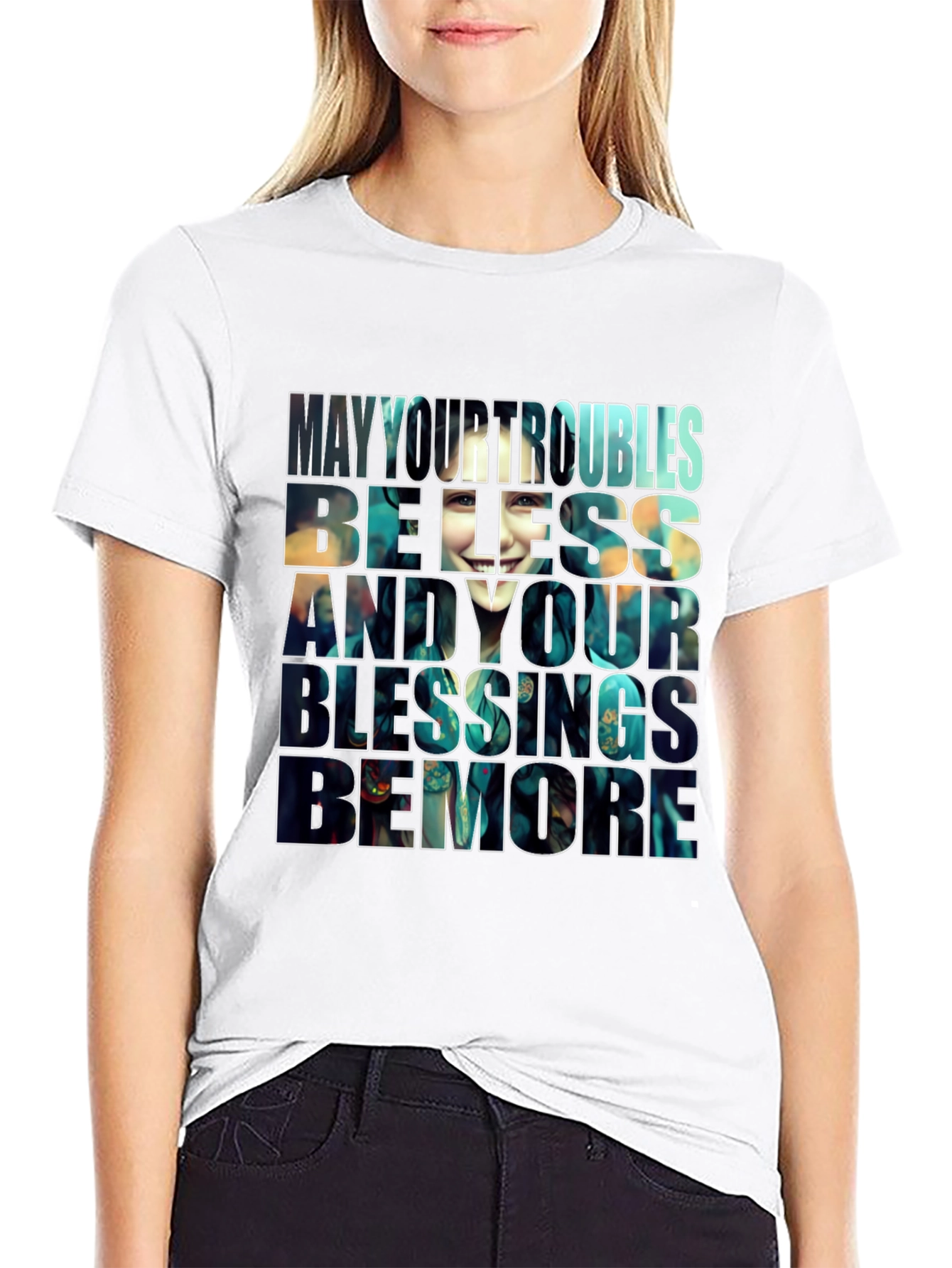 Inspirational Graphic T-Shirt - Blessings Design