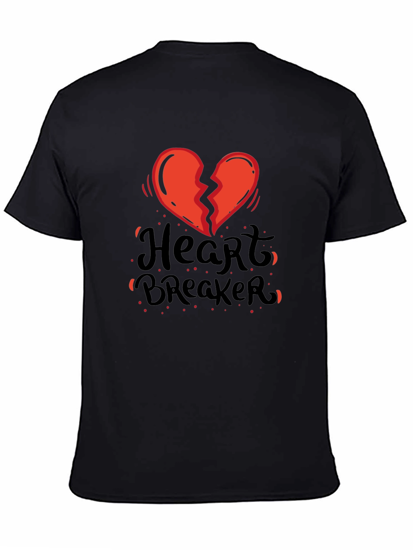 Heartbreaker Graphic Tee - Black Casual T-Shirt