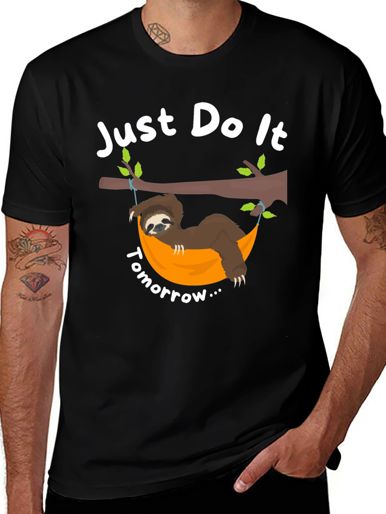 Just Do It Tomorrow Sloth Graphic T-Shirt