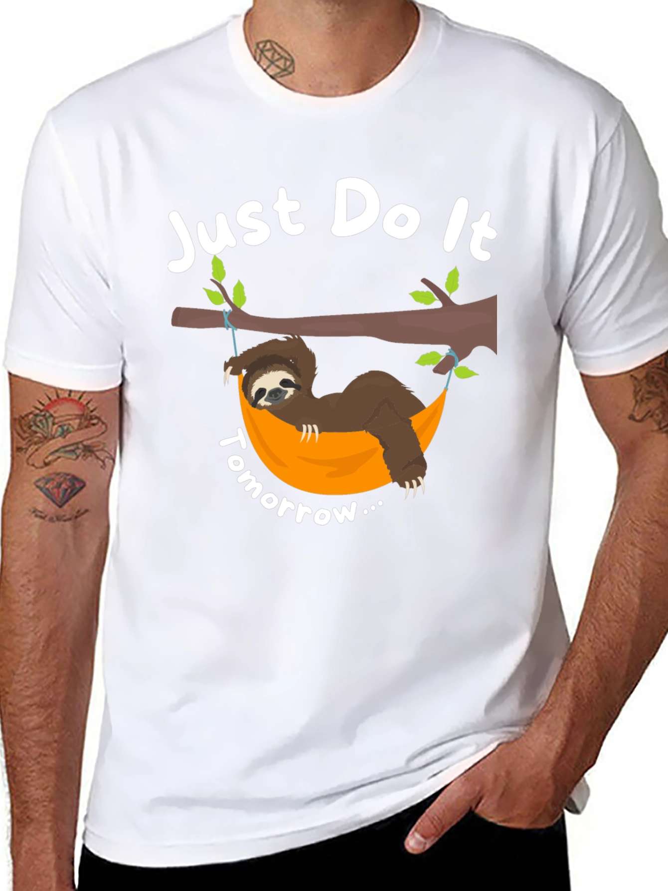 Just Do It Tomorrow Sloth Graphic T-Shirt