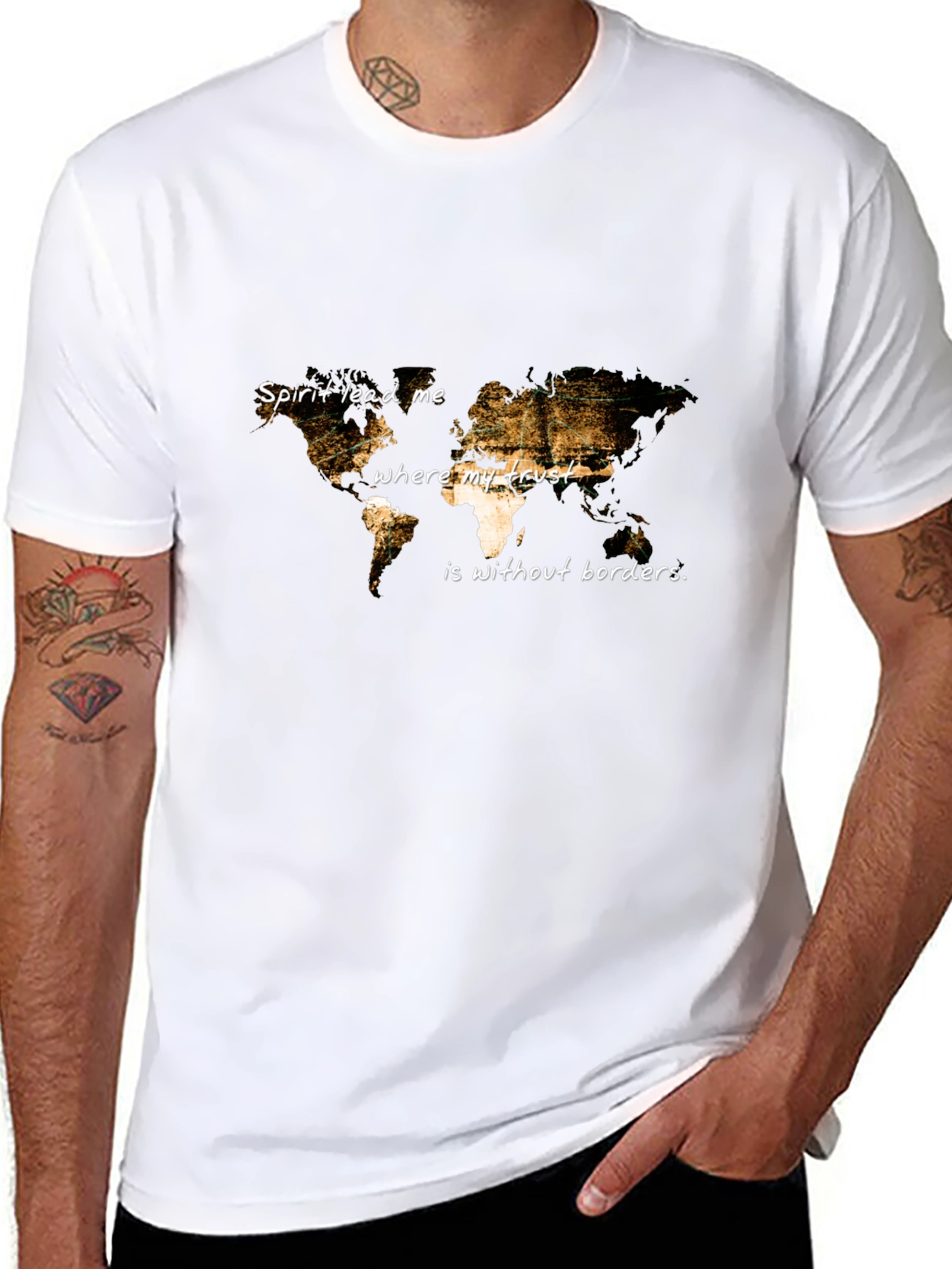 Spirit Lead Me Map Graphic Tee - Unisex