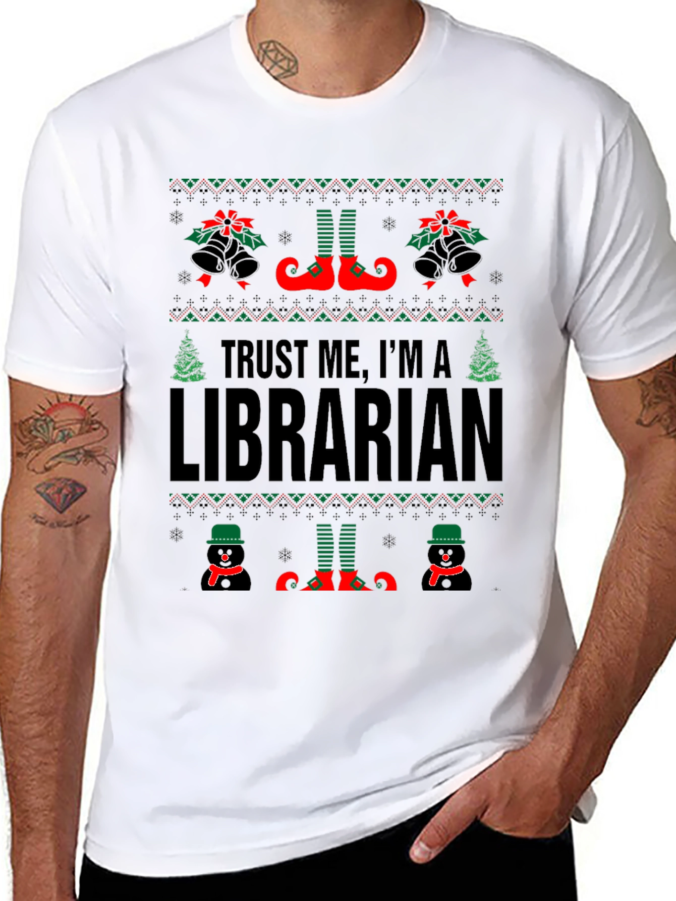 Trust Me Im A Librarian Christmas Sweater T-Shirt