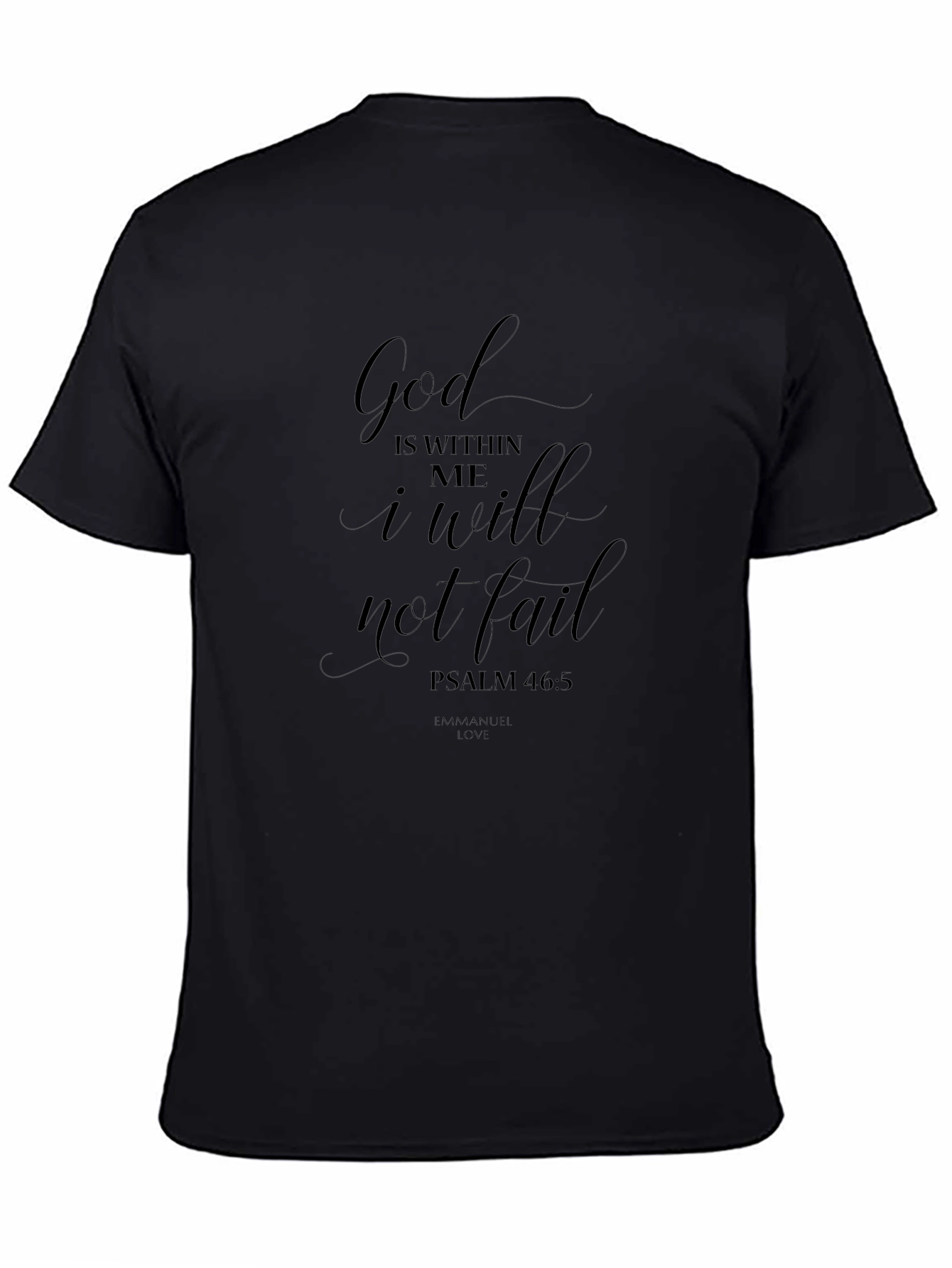 Faith-Inspired Black Tee: God is Within Me