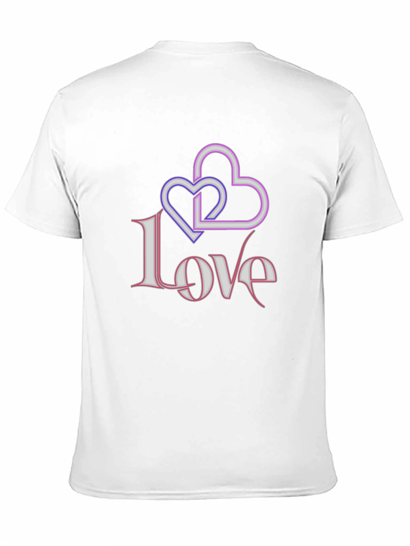 Love Hearts Graphic Black T-Shirt