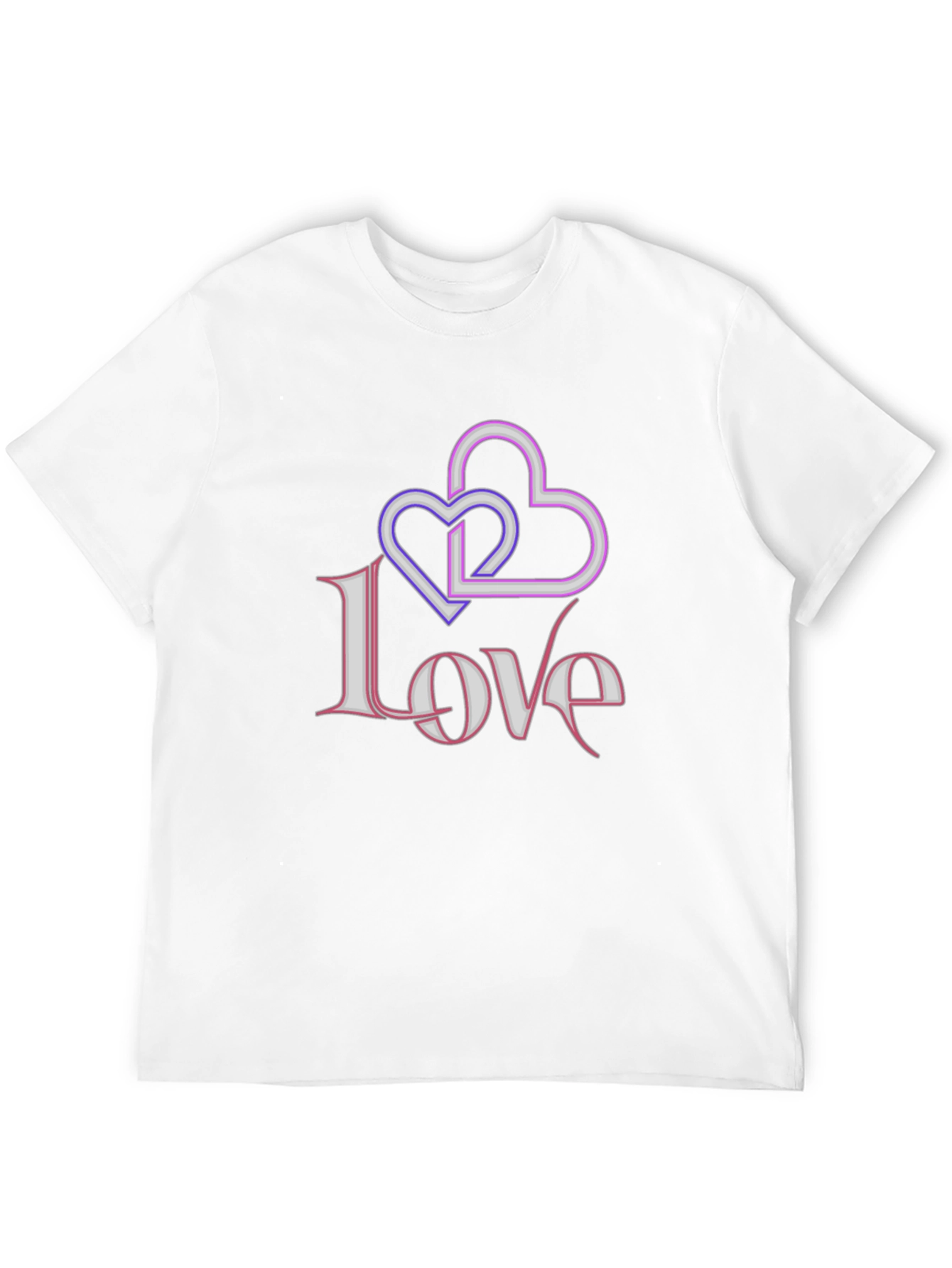 Love Hearts Graphic Black T-Shirt