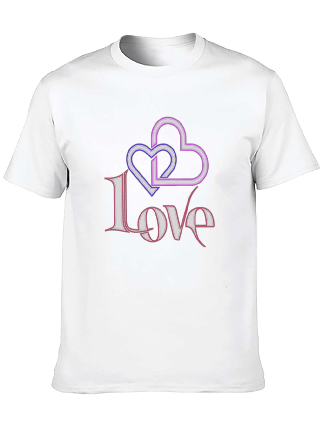 Love Hearts Graphic Black T-Shirt