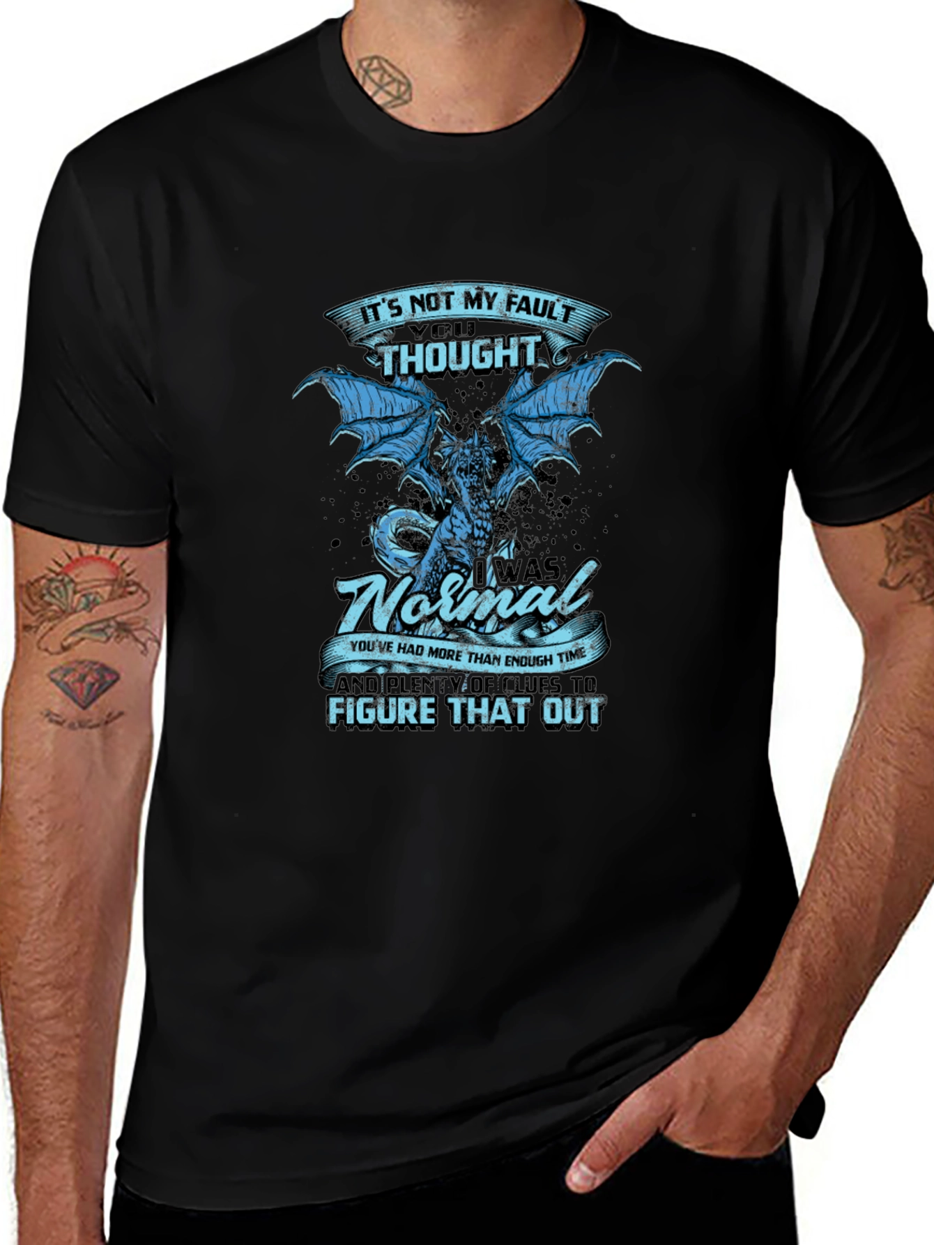 Its Not My Fault Dragon Graphic Tee
