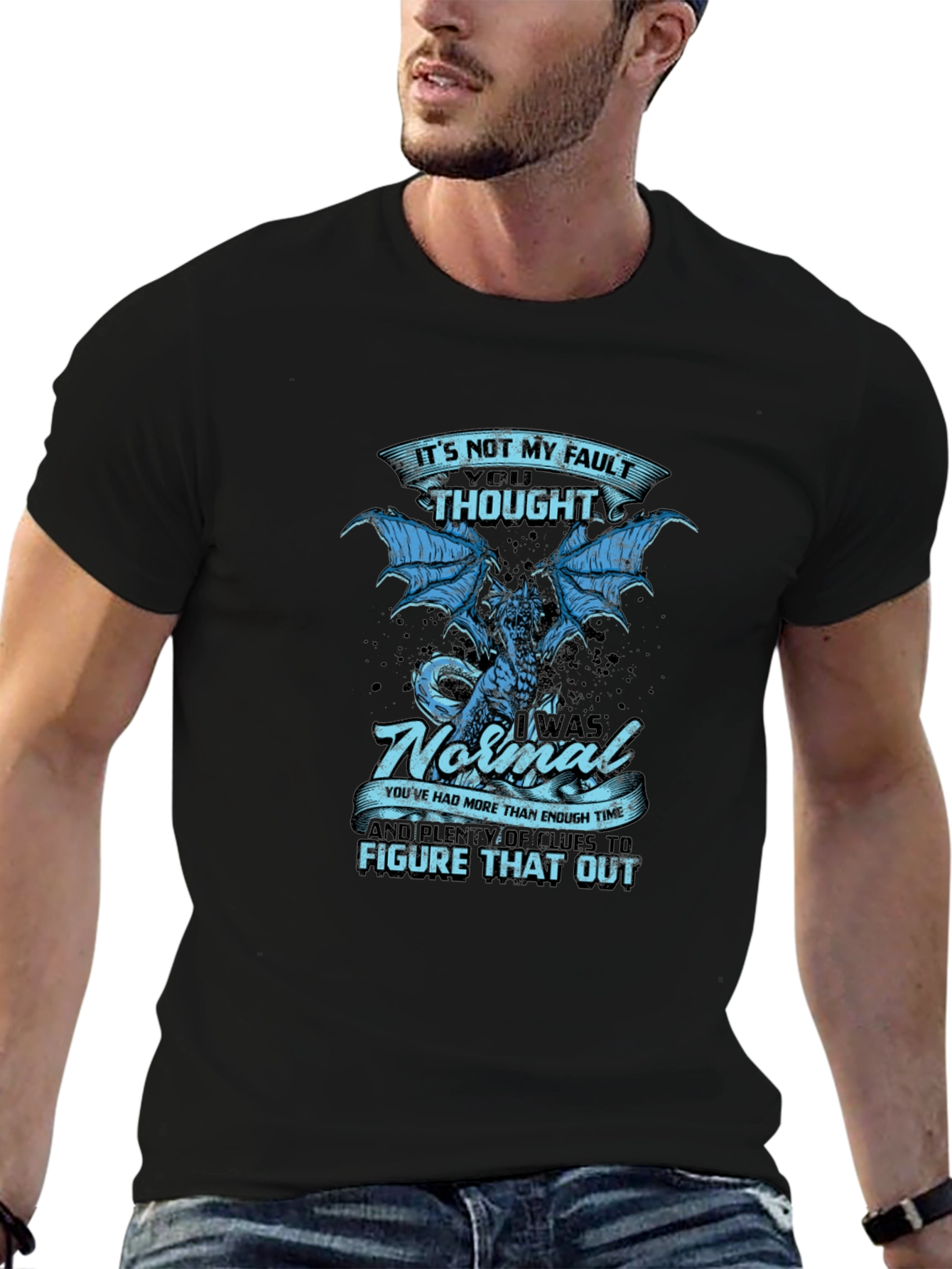 Its Not My Fault Dragon Graphic Tee