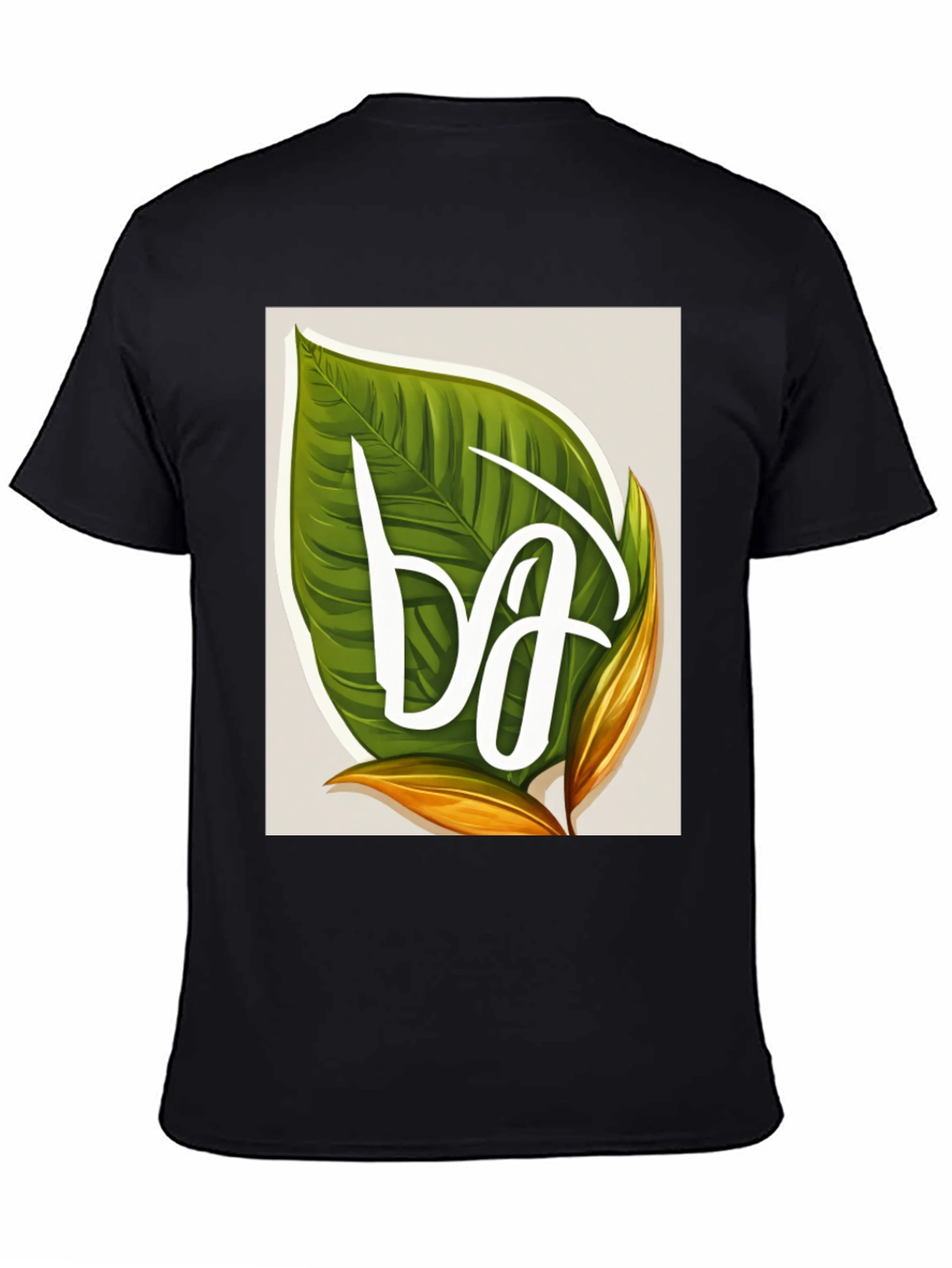 Leaf Letter T-Shirt - Tropical Style