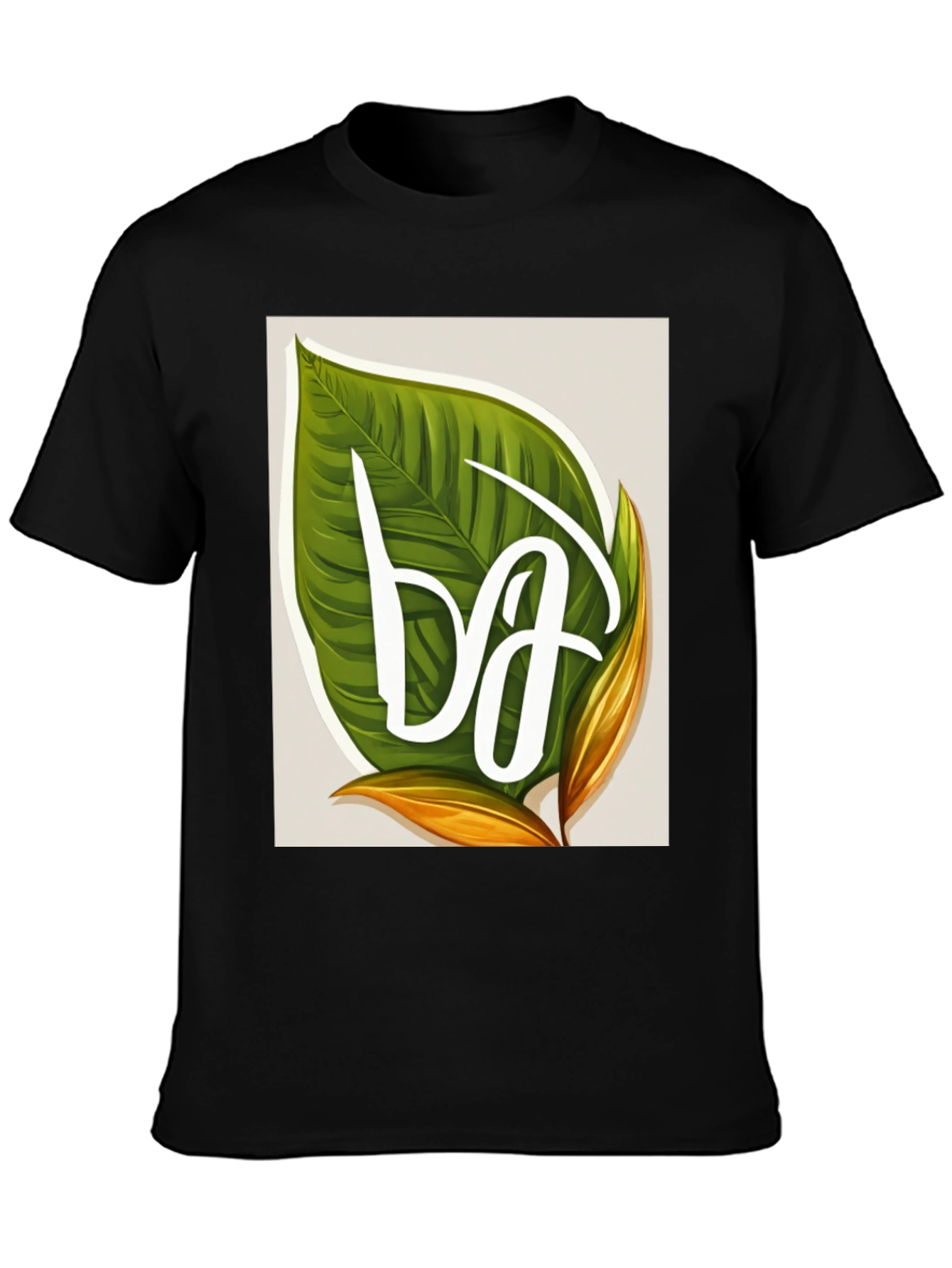 Leaf Letter T-Shirt - Tropical Style