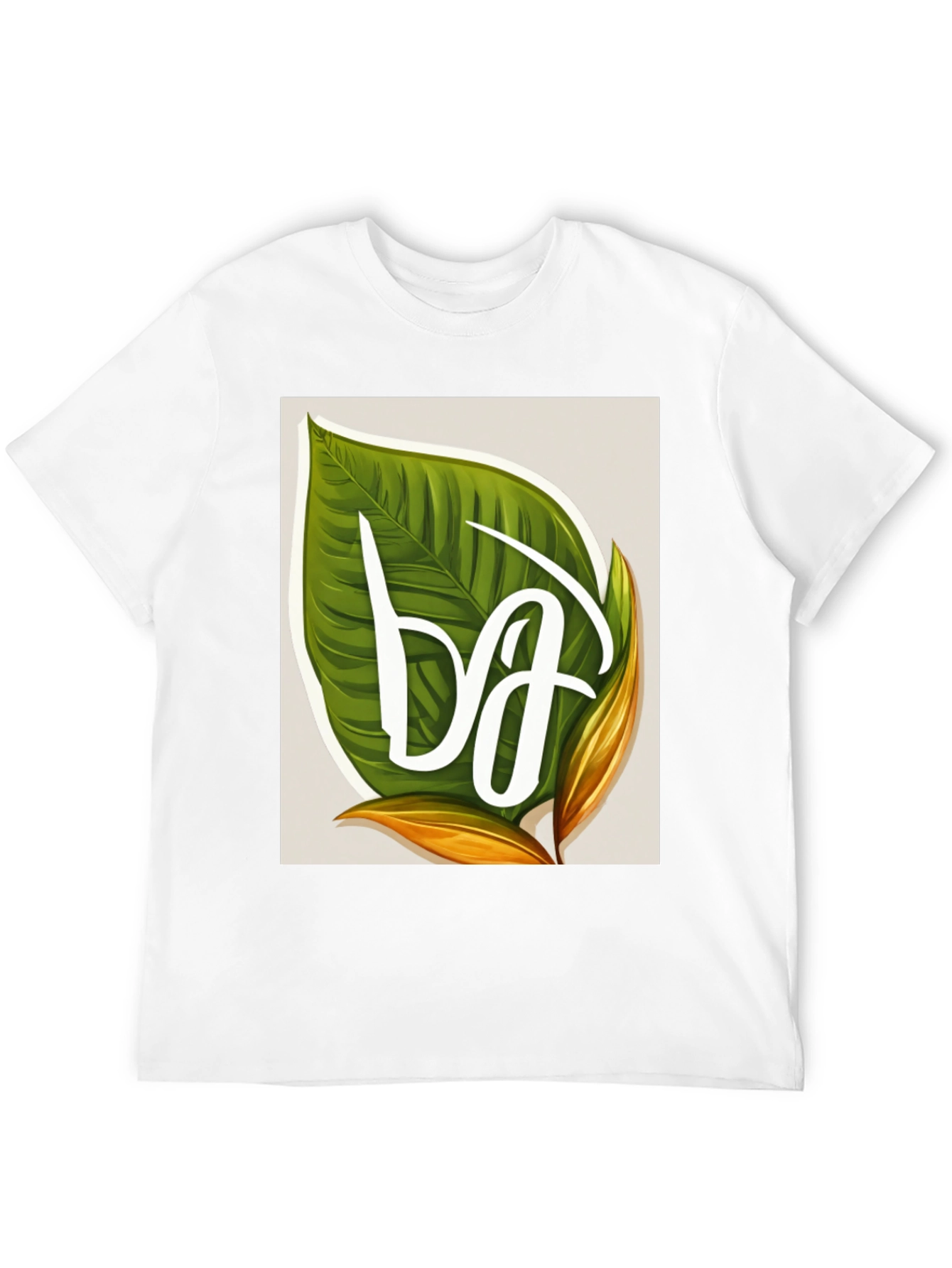 Leaf Letter T-Shirt - Tropical Style