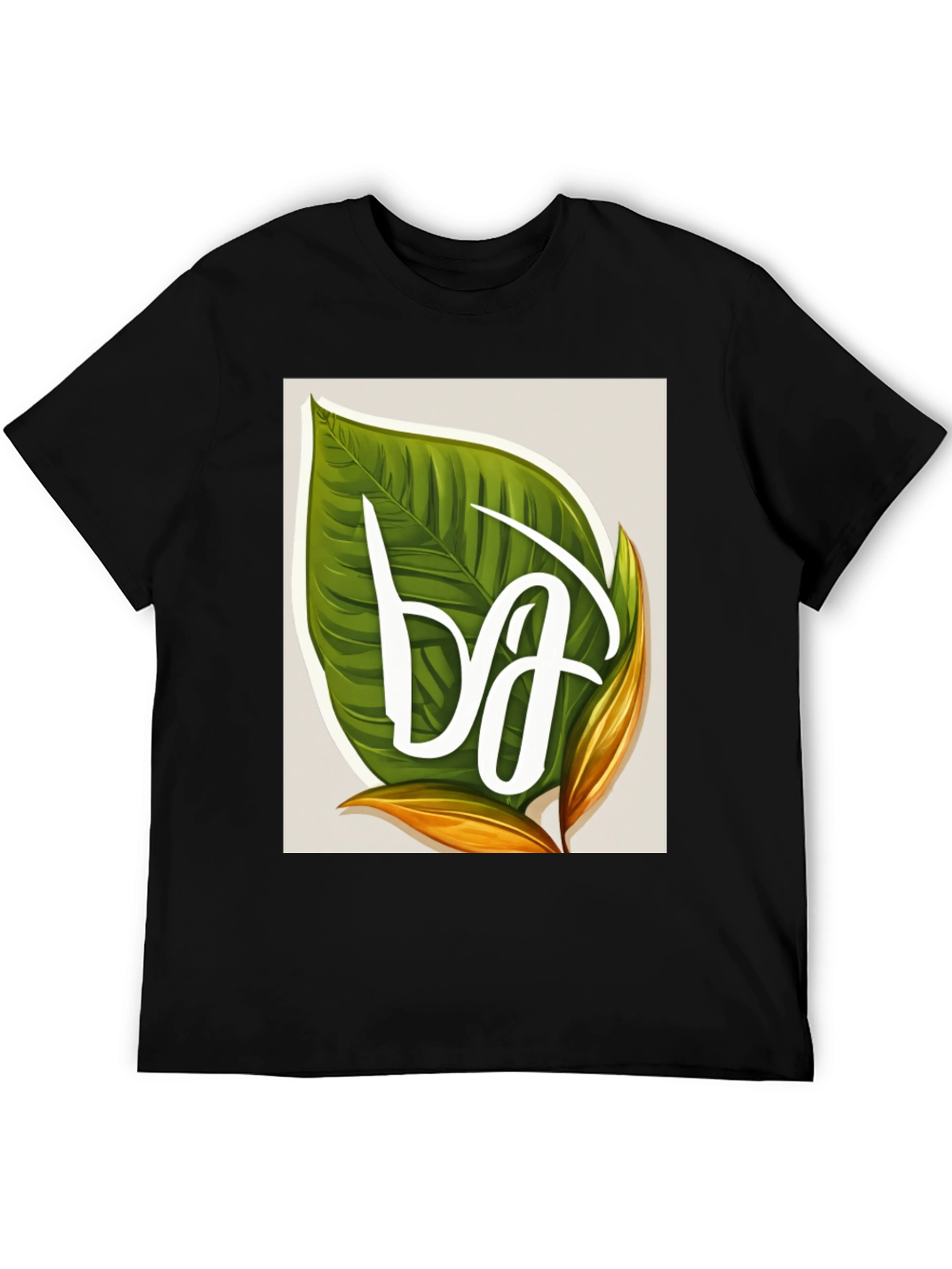 Leaf Letter T-Shirt - Tropical Style