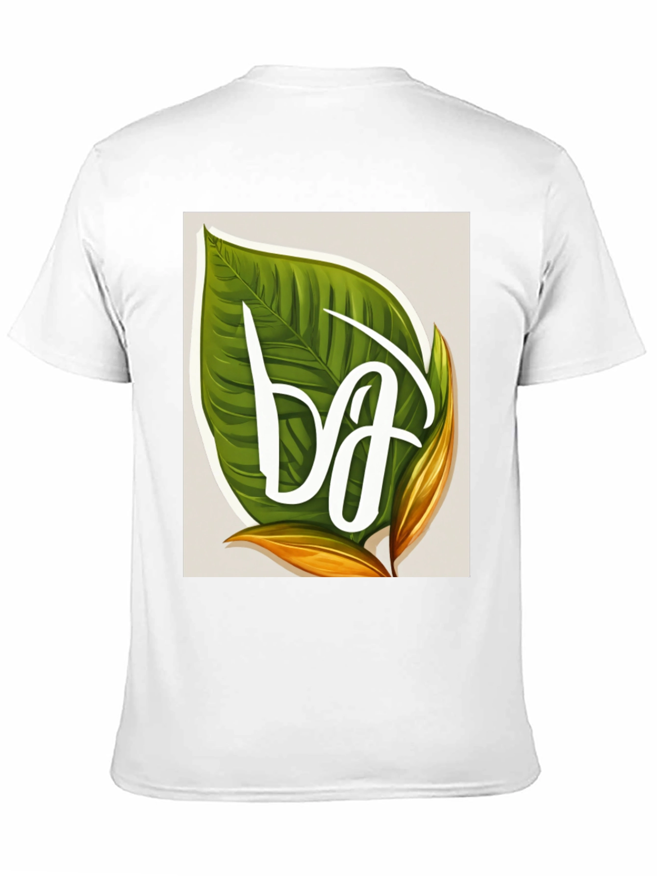 Leaf Letter T-Shirt - Tropical Style