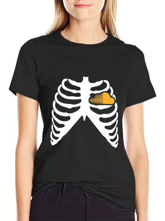 Funny Skeleton Ribcage SoundCloud Halloween T-Shirt
