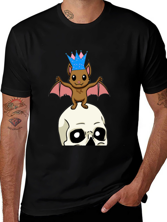 Bat & Skull Graphic T-Shirt