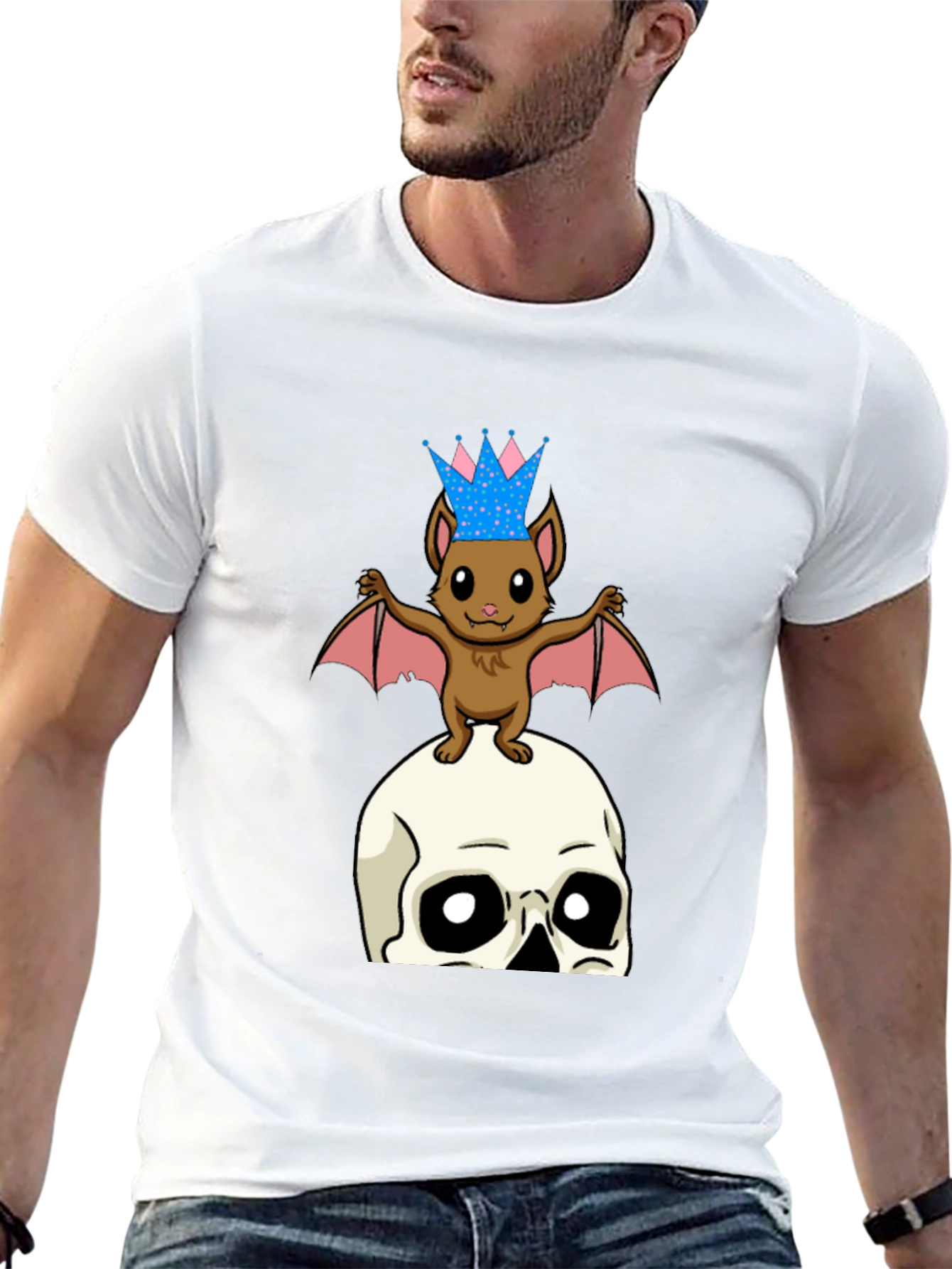 Bat & Skull Graphic T-Shirt