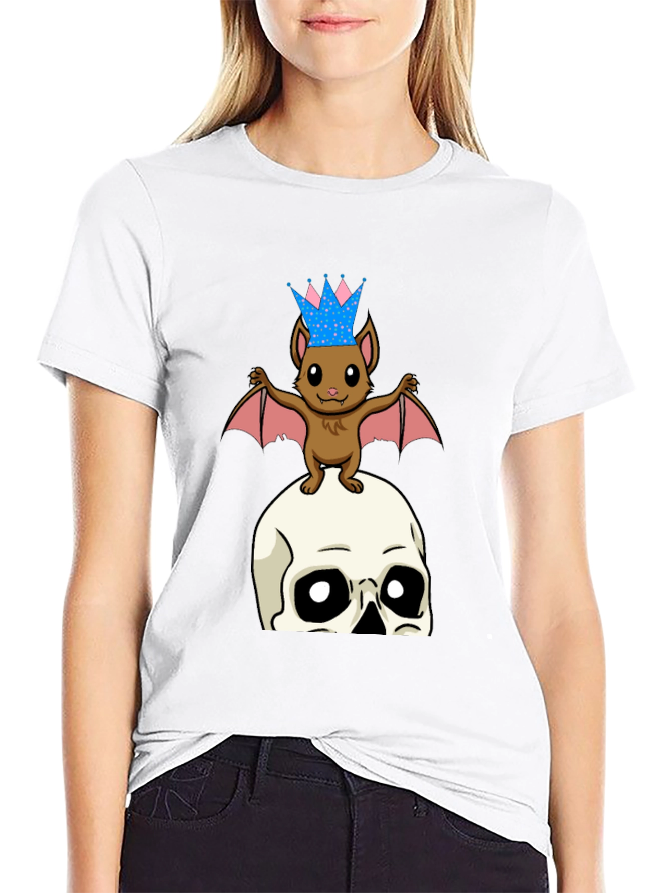Bat & Skull Graphic T-Shirt