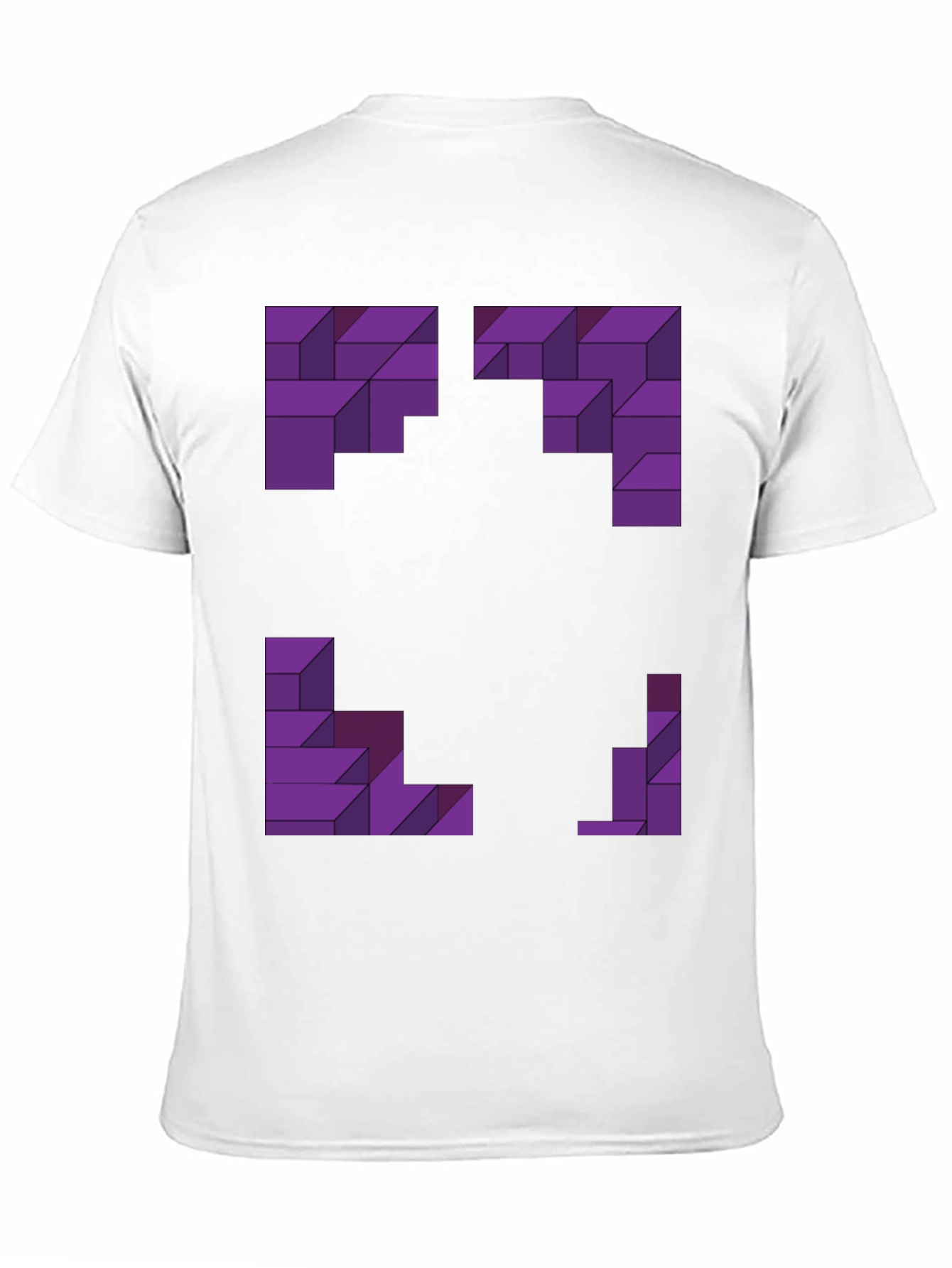 Abstract Purple Block Graphic Tee