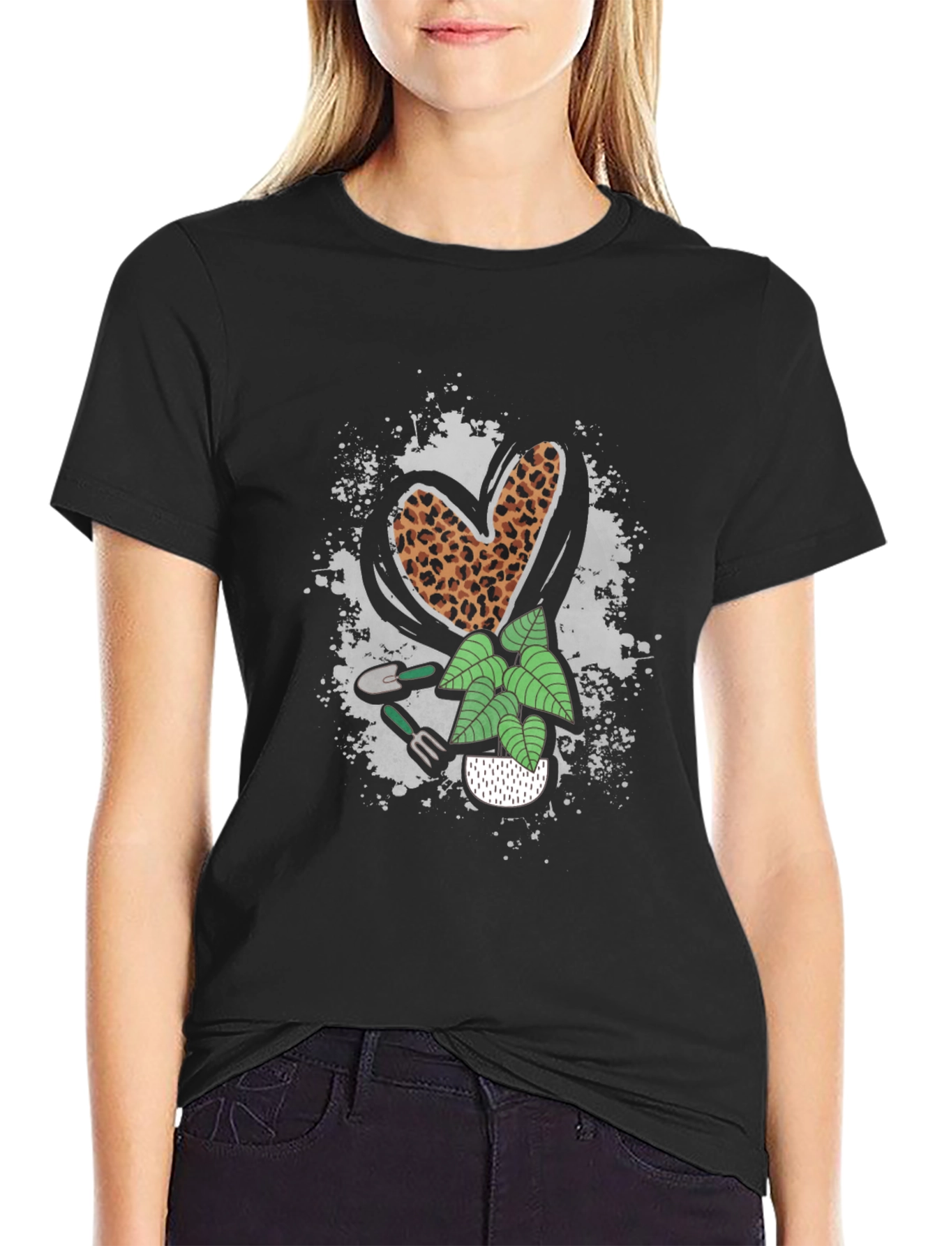 Gardening Heart Tee - Leopard Print Lover!