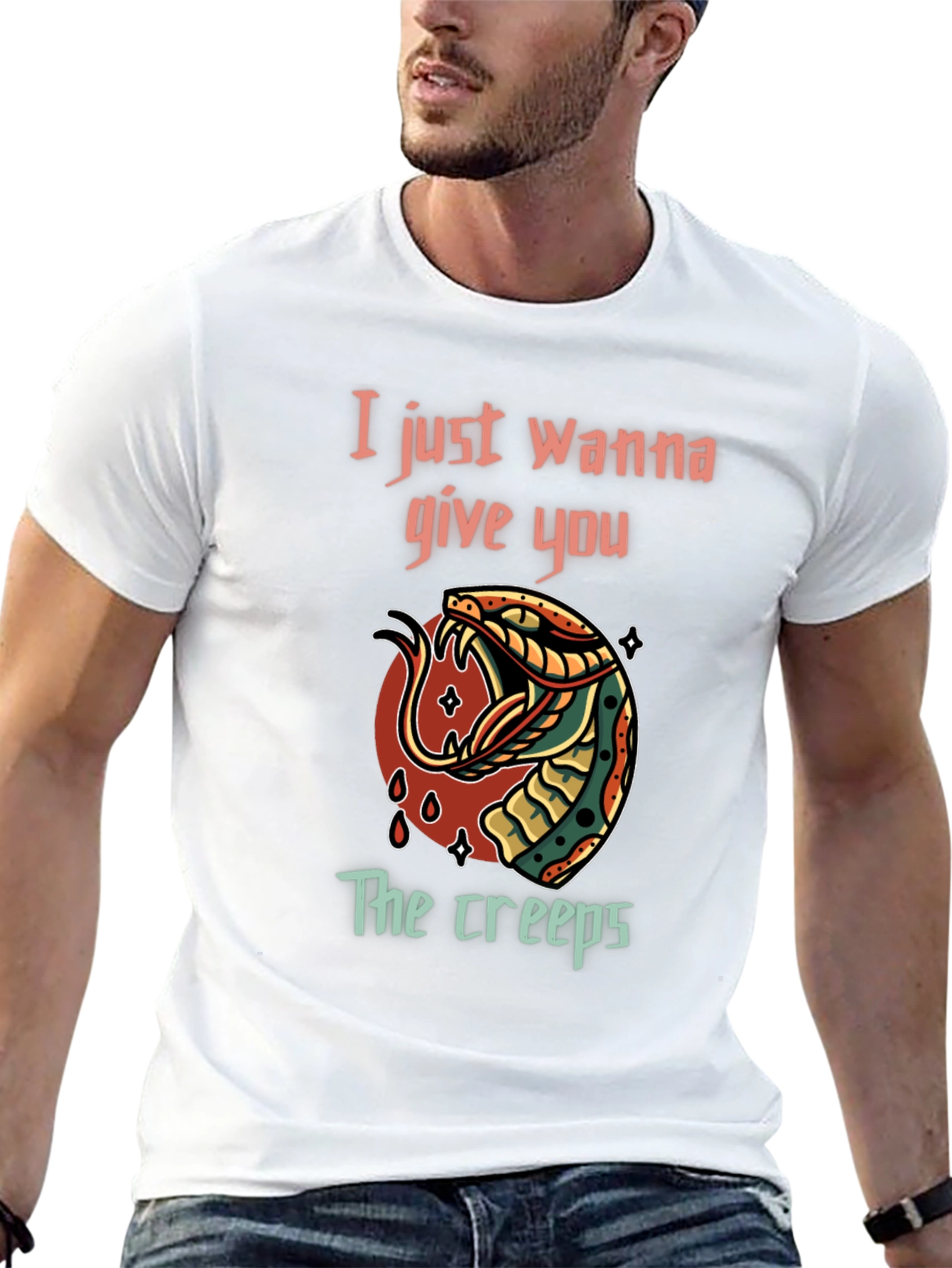 Creepy Snake Graphic T-Shirt