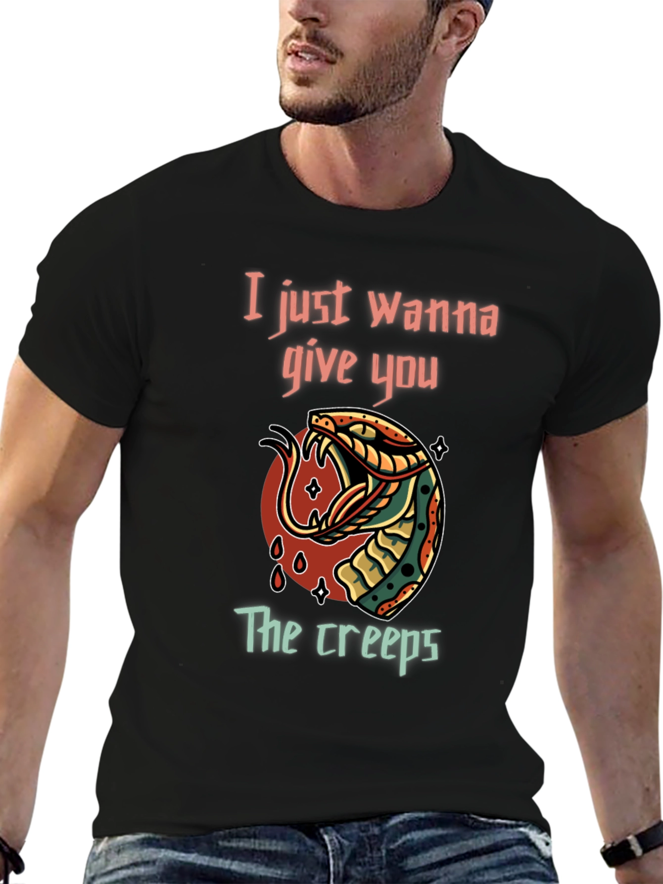 Creepy Snake Graphic T-Shirt