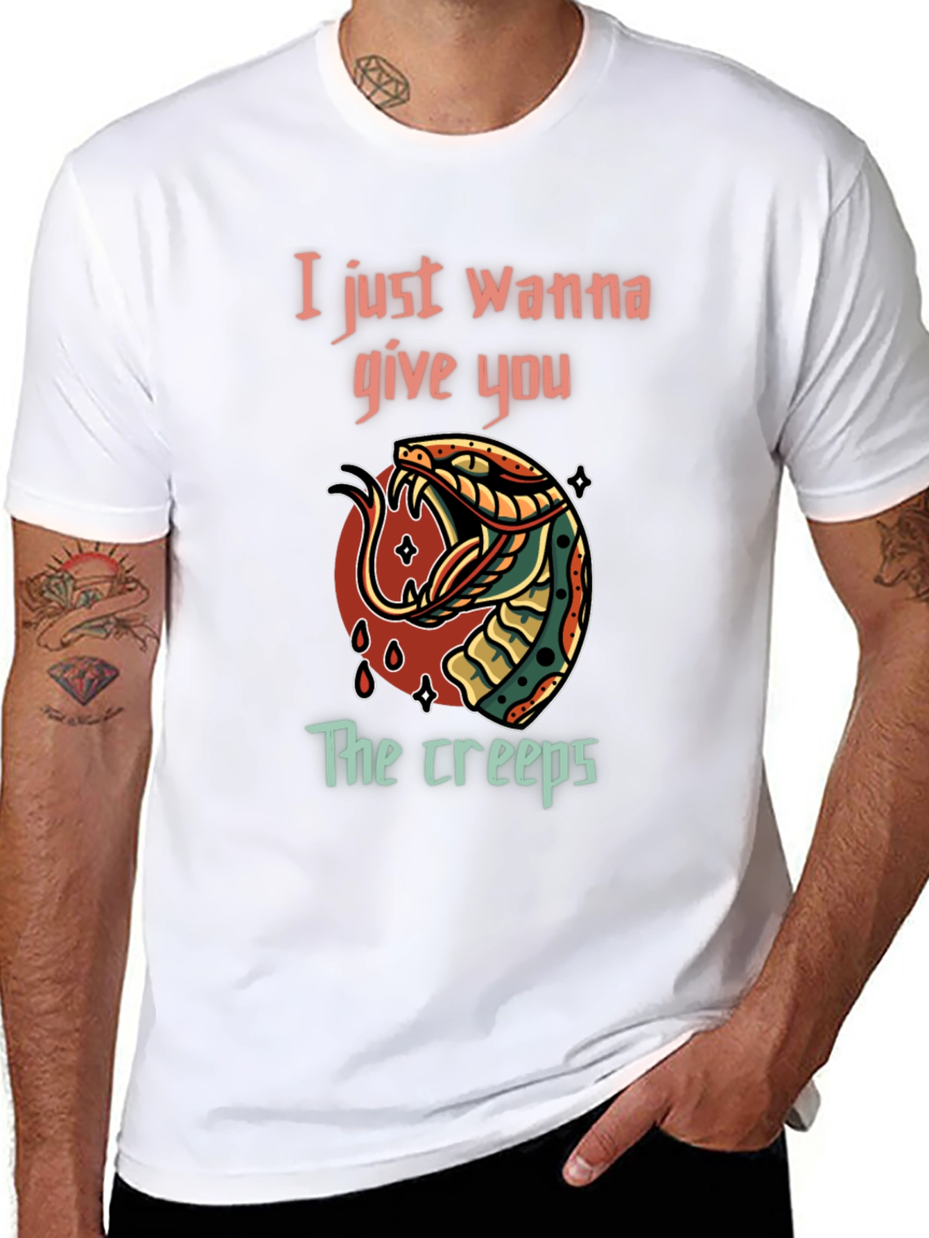 Creepy Snake Graphic T-Shirt