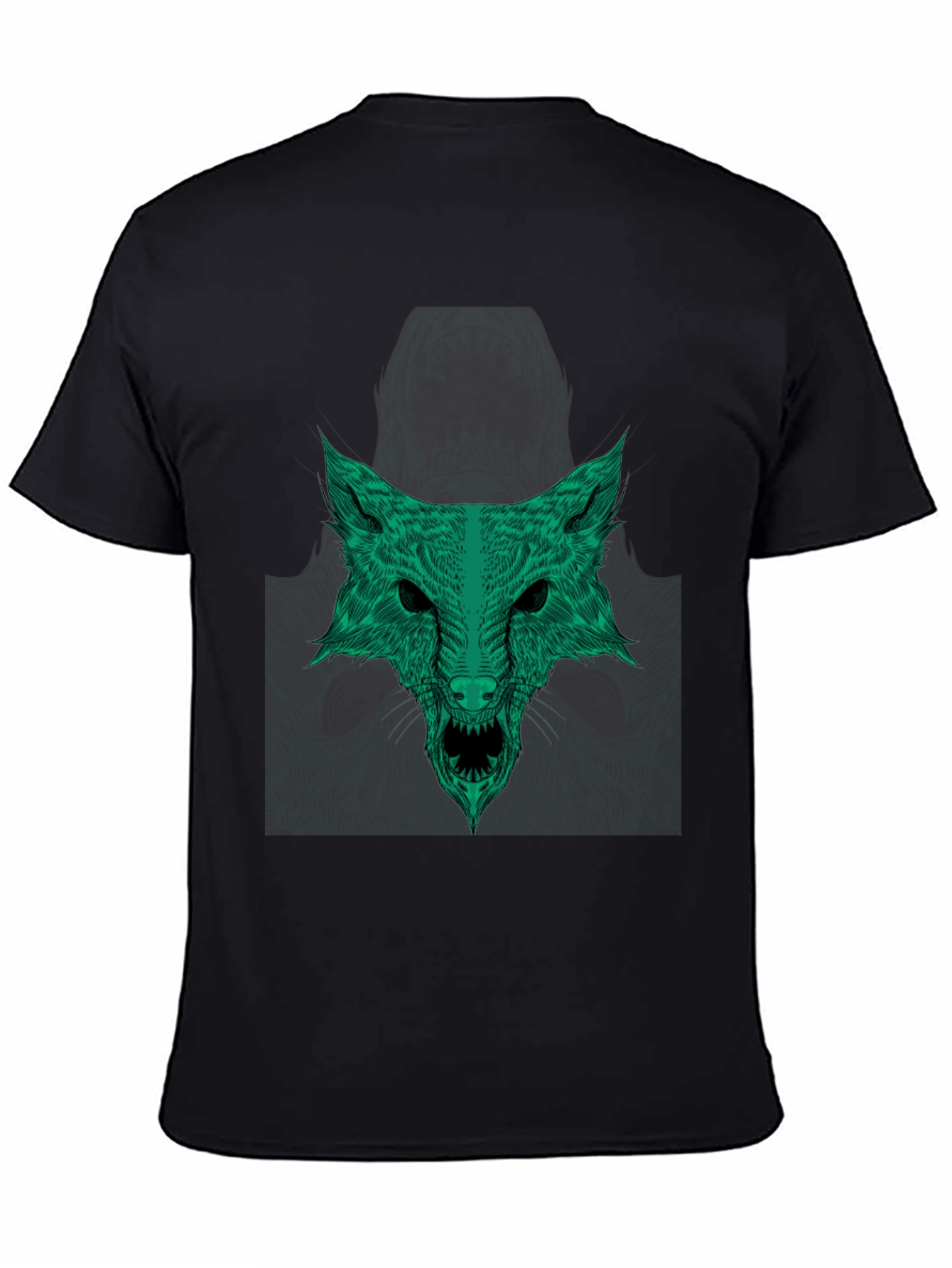 Green Wolf Graphic Tee - Stylish Mens T-Shirt
