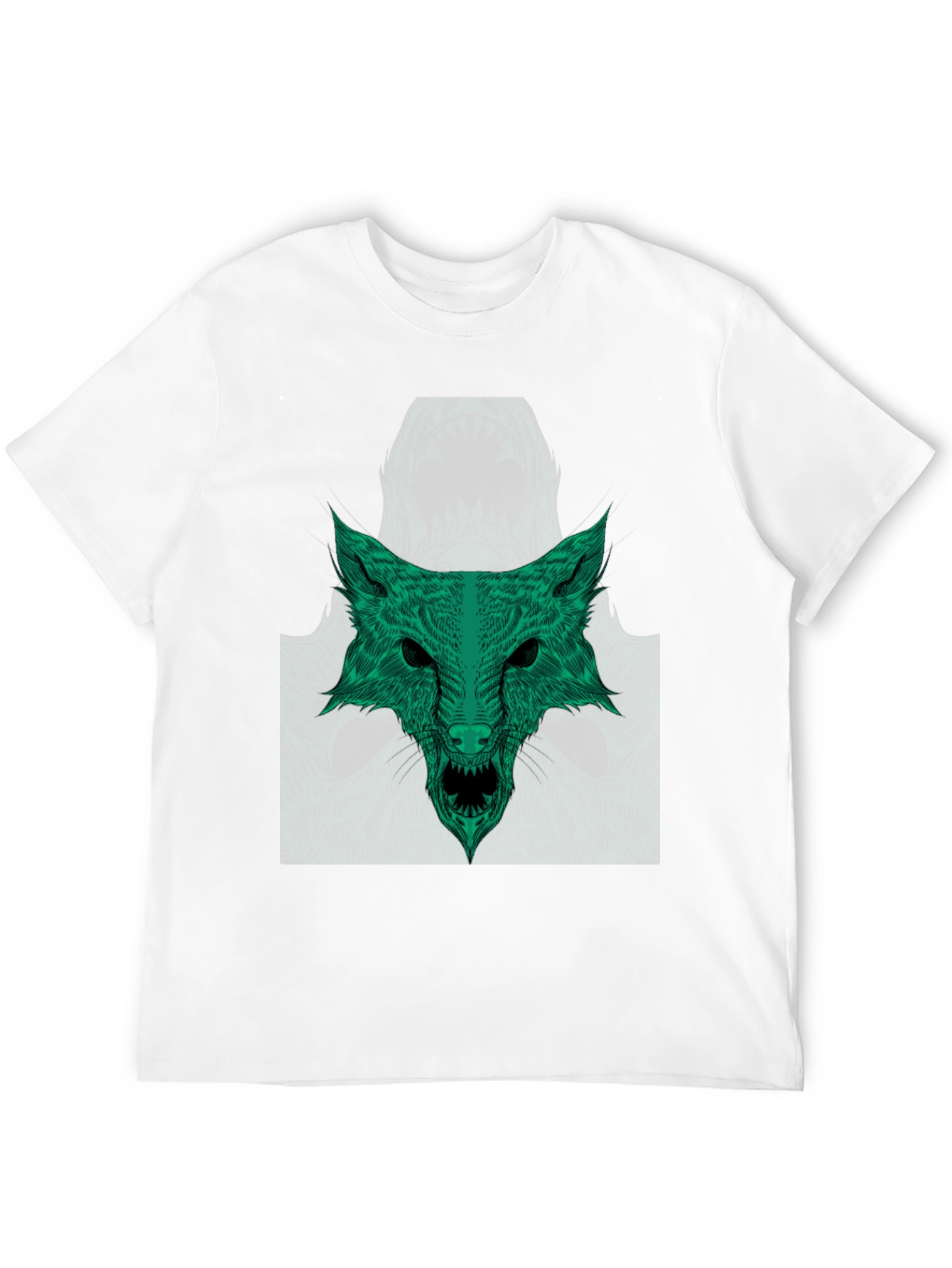 Green Wolf Graphic Tee - Stylish Mens T-Shirt