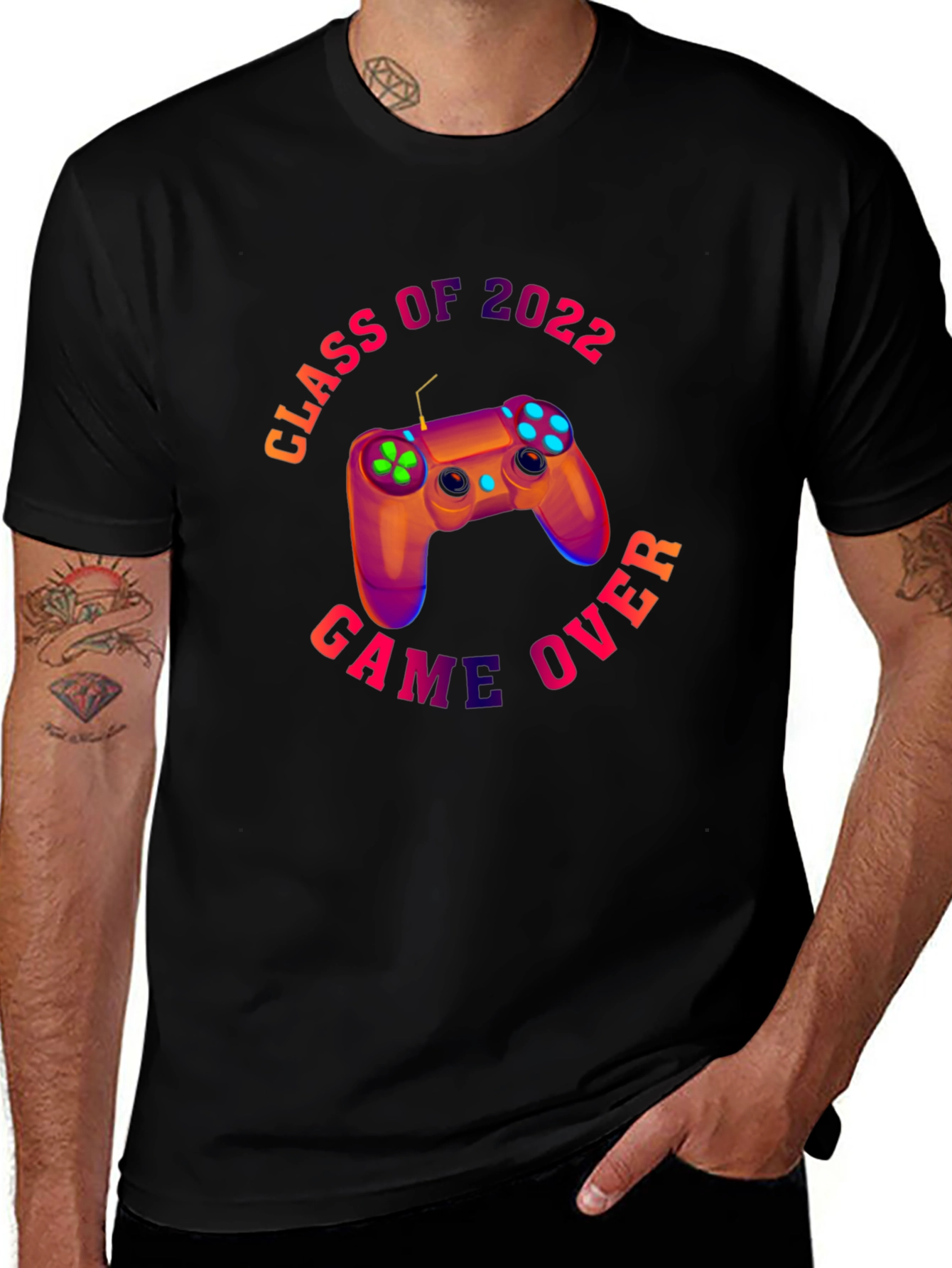 Class of 2022 Game Over Black T-Shirt