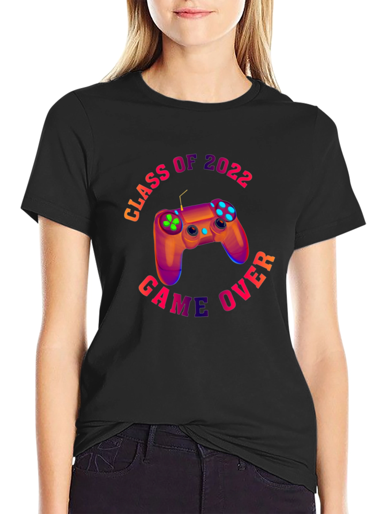 Class of 2022 Game Over Black T-Shirt