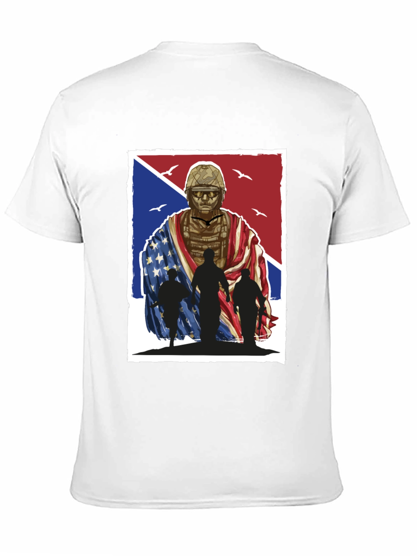 Patriotic Soldier Graphic T-Shirt - Memorial Day Apparel