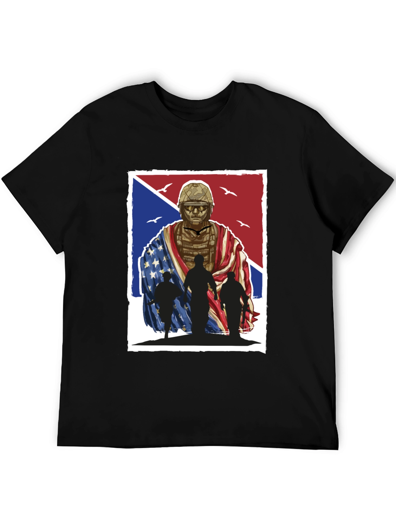 Patriotic Soldier Graphic T-Shirt - Memorial Day Apparel