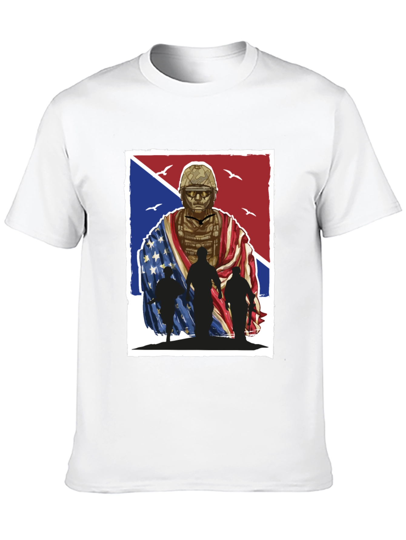 Patriotic Soldier Graphic T-Shirt - Memorial Day Apparel