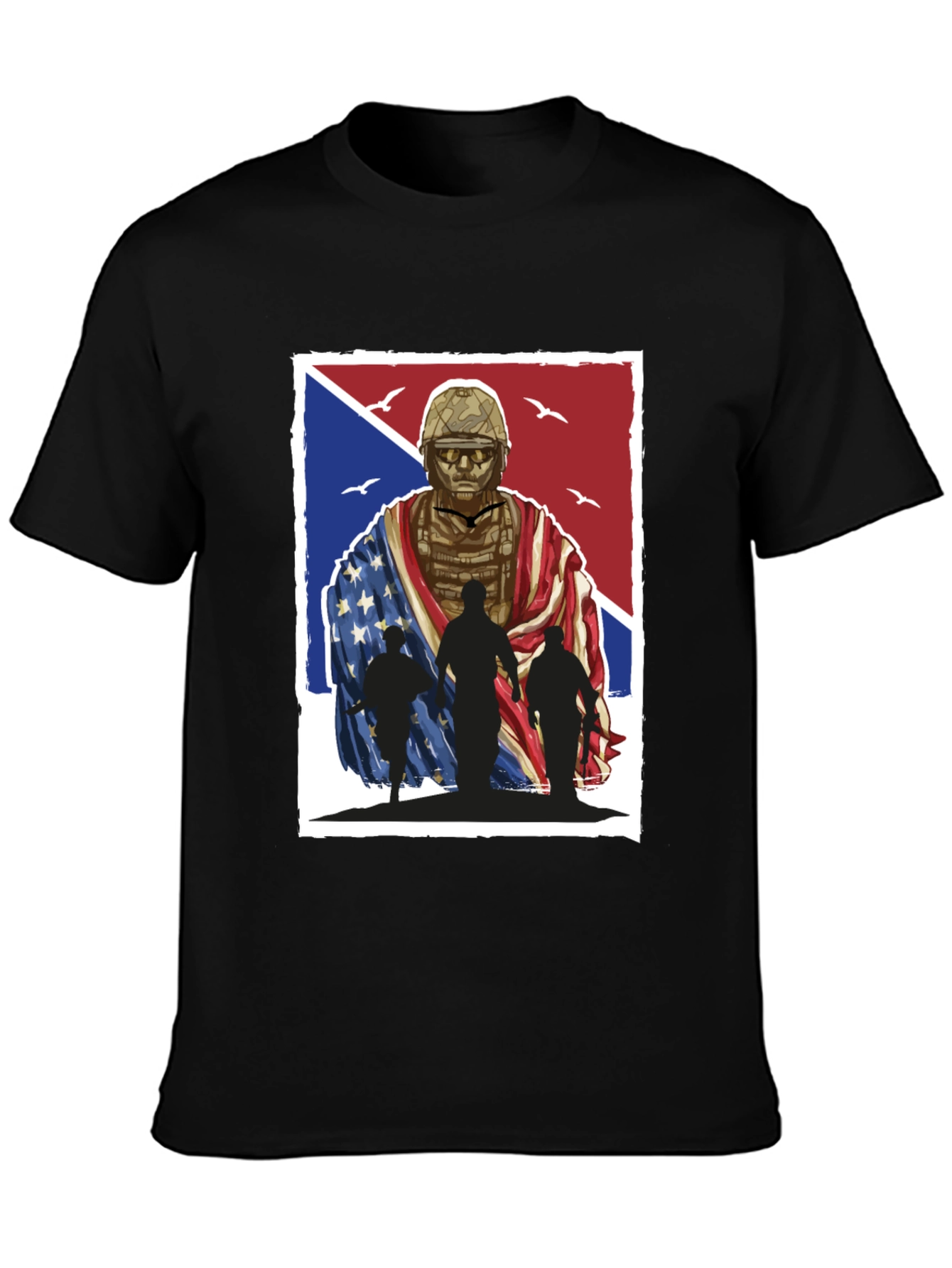 Patriotic Soldier Graphic T-Shirt - Memorial Day Apparel