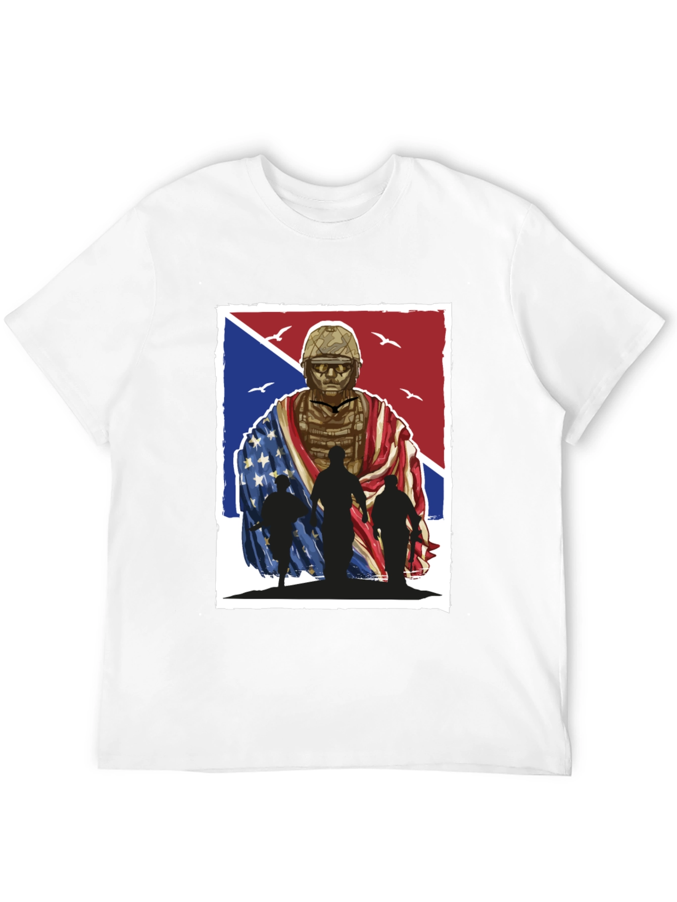 Patriotic Soldier Graphic T-Shirt - Memorial Day Apparel
