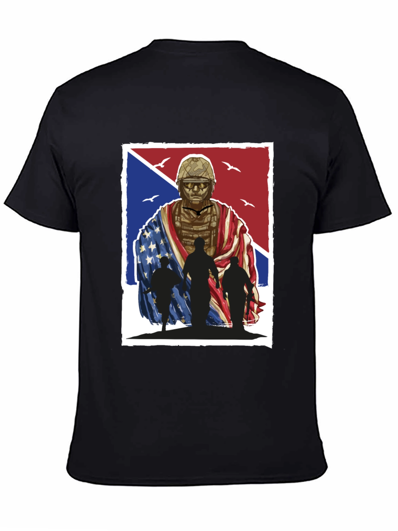 Patriotic Soldier Graphic T-Shirt - Memorial Day Apparel
