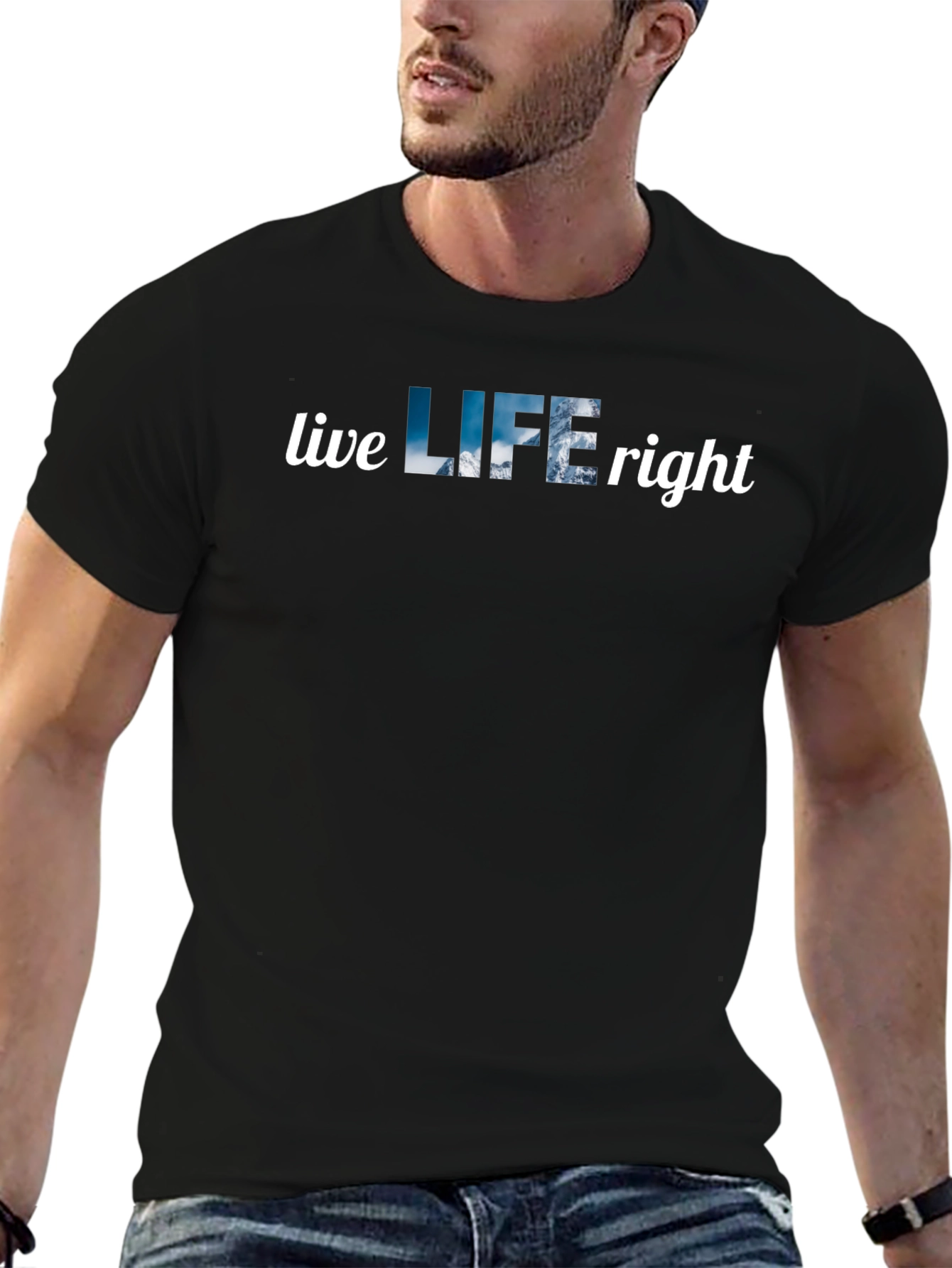 Live LIFE Right Black T-Shirt