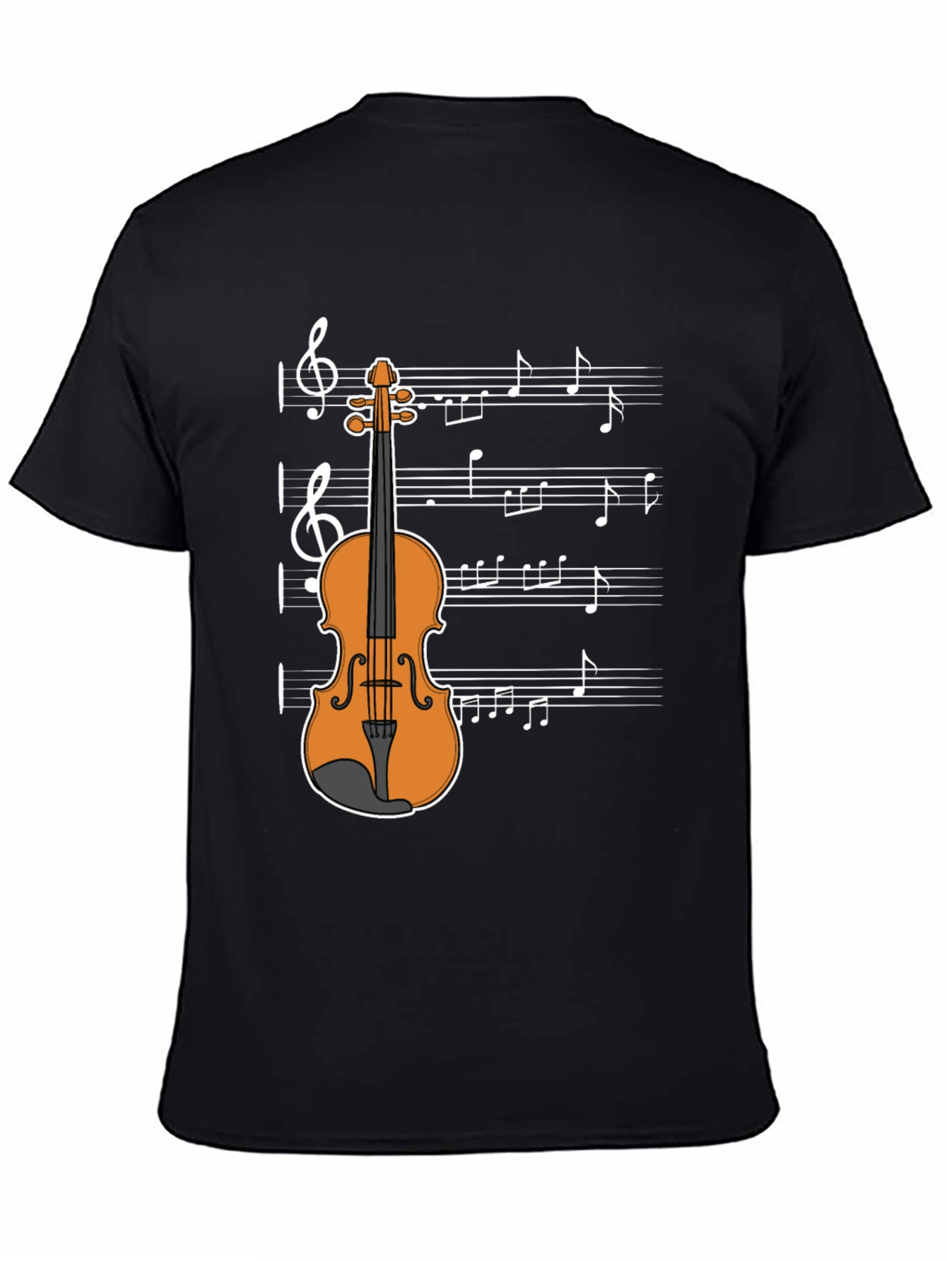 Musical Violin Graphic T-Shirt - Classic Design
