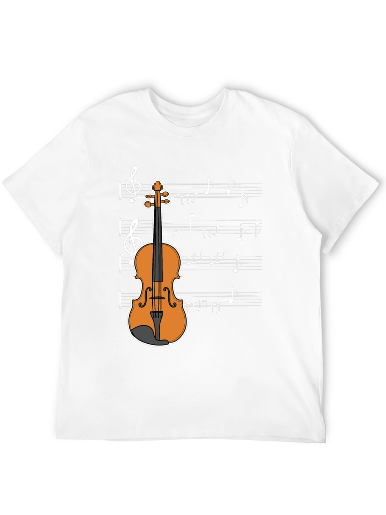 Musical Violin Graphic T-Shirt - Classic Design