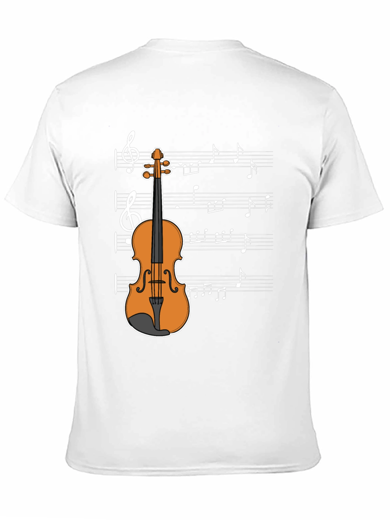 Musical Violin Graphic T-Shirt - Classic Design