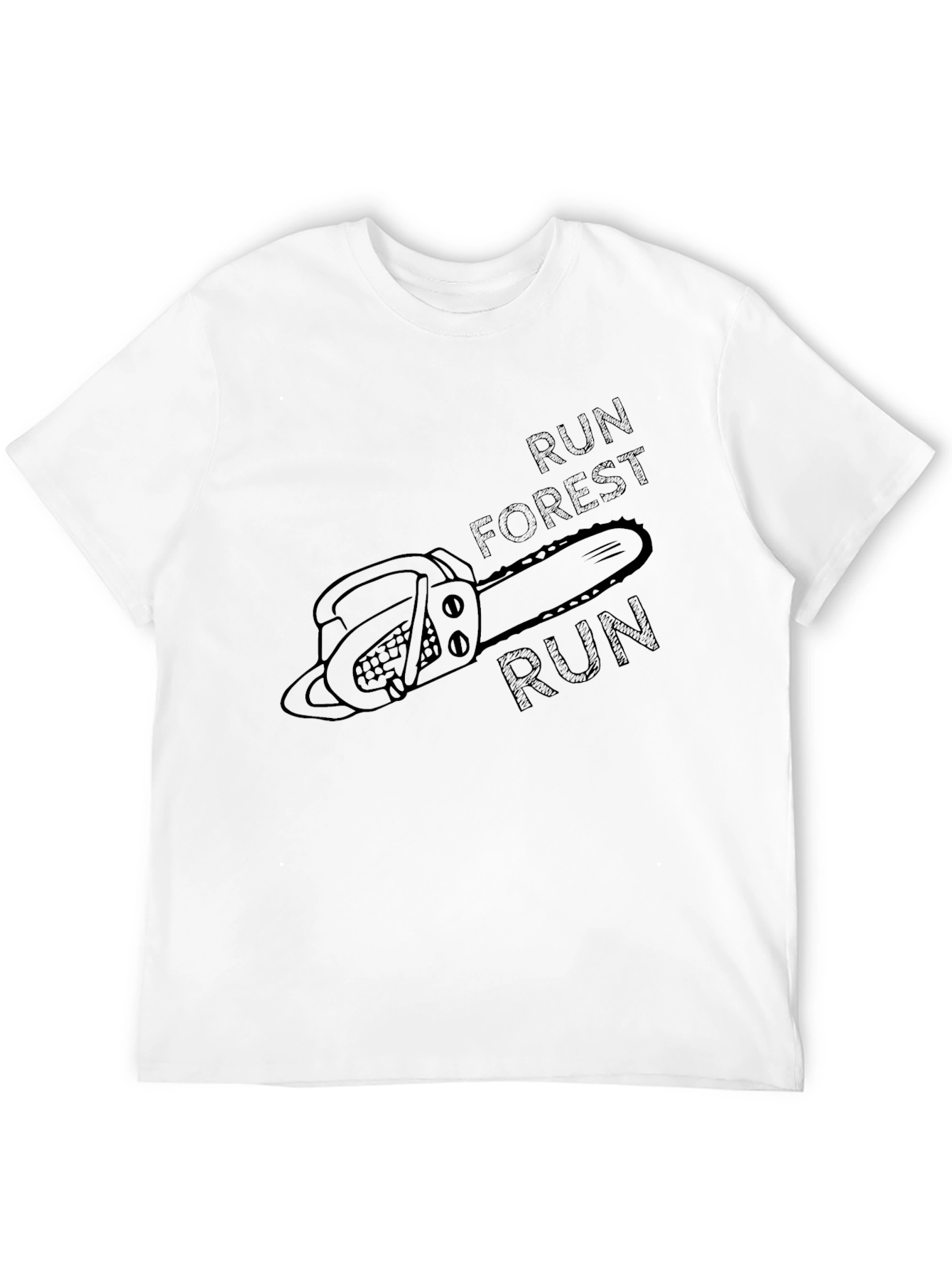 Run Forest Run Chainsaw T-Shirt
