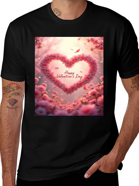 Valentines Day Floral Heart T-Shirt - Love and Romance